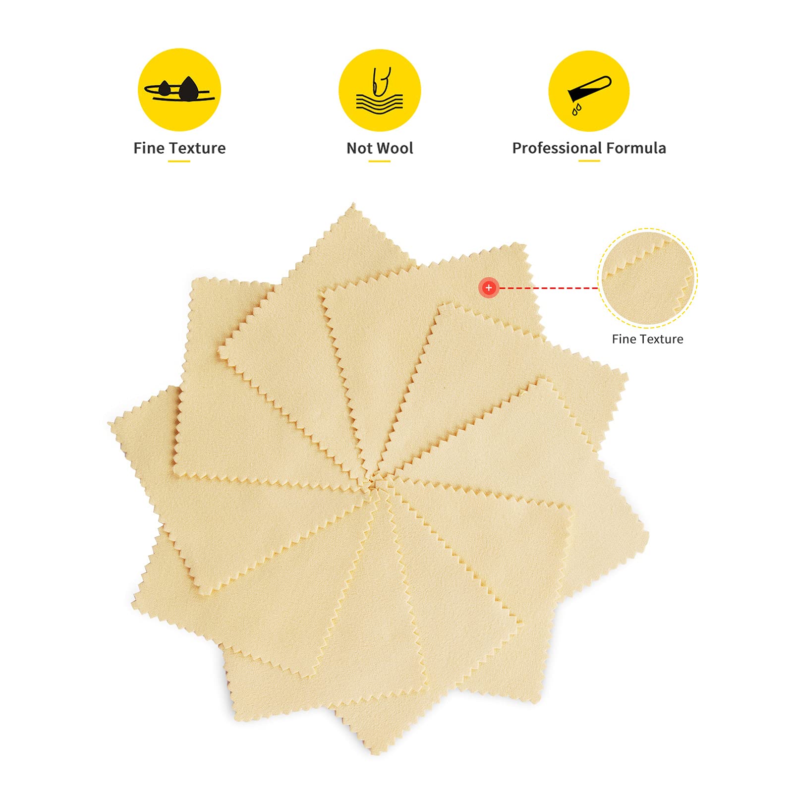 100pcs Premium Jewelry Cleaning Cloth (100 Count)