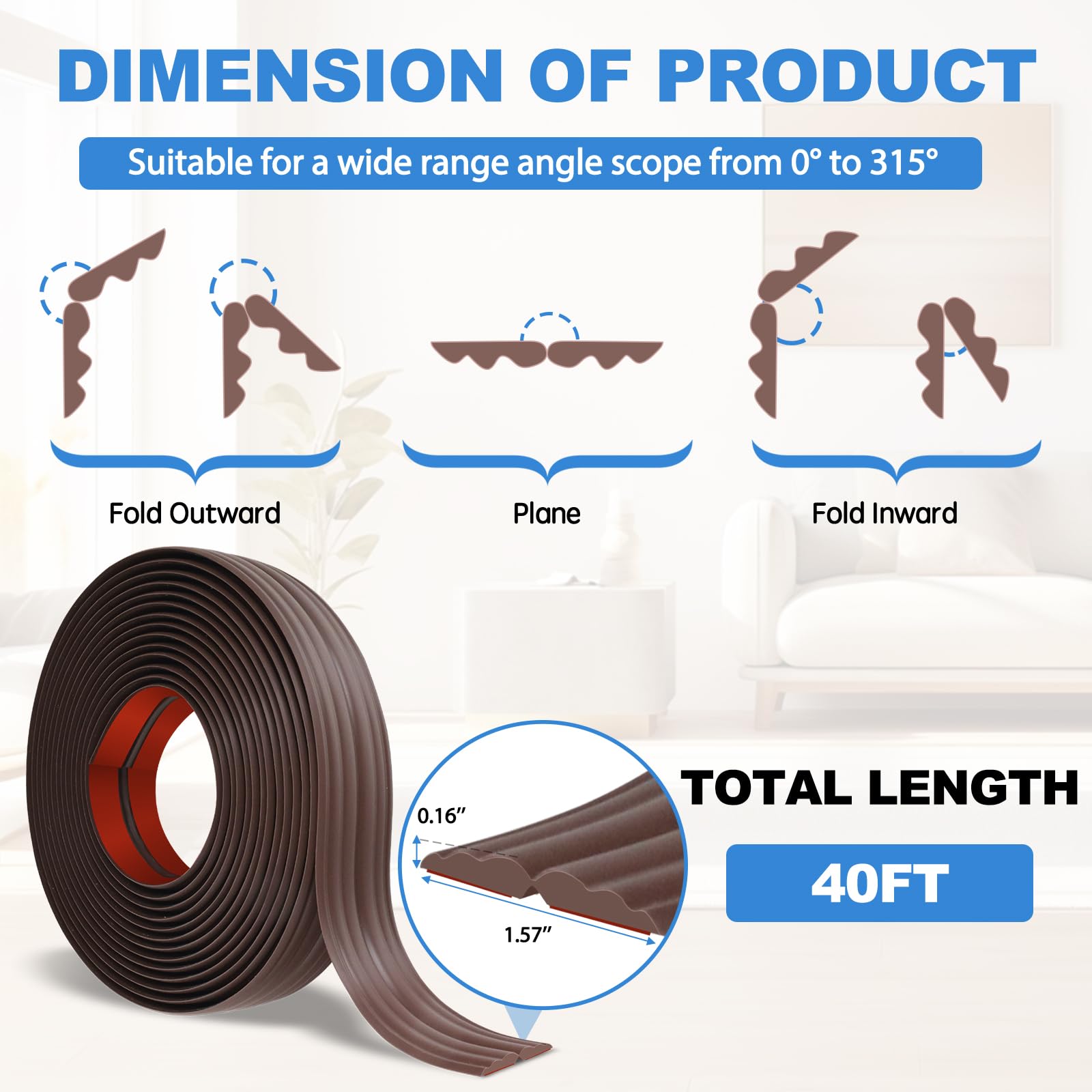 Corner Molding Trim Peel and Stick Wall Corner Protector