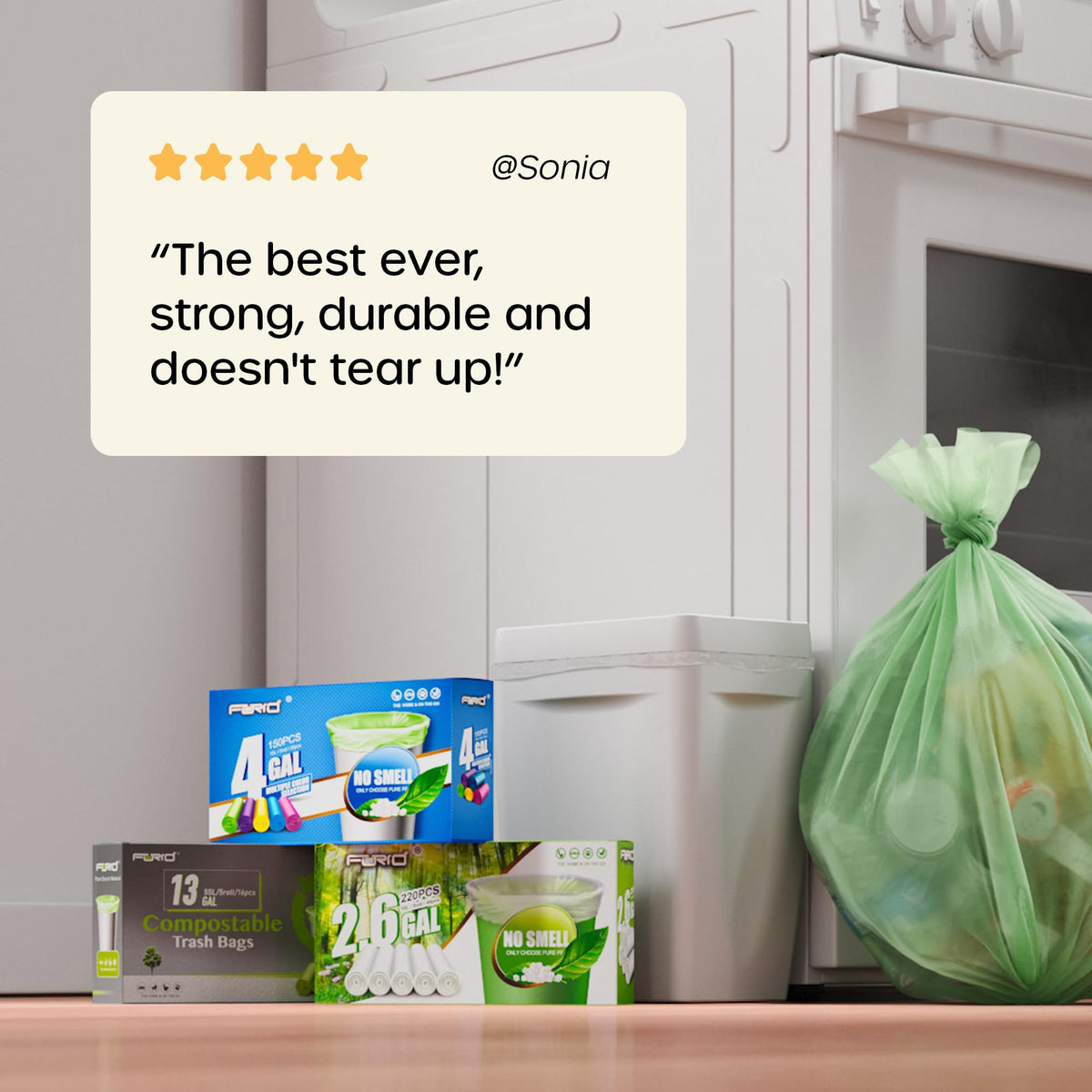 Small Bathroom Trash Bags (250 Count)
