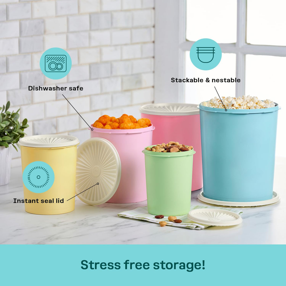 Heritage 10 Piece Pastel Tall Canister Set