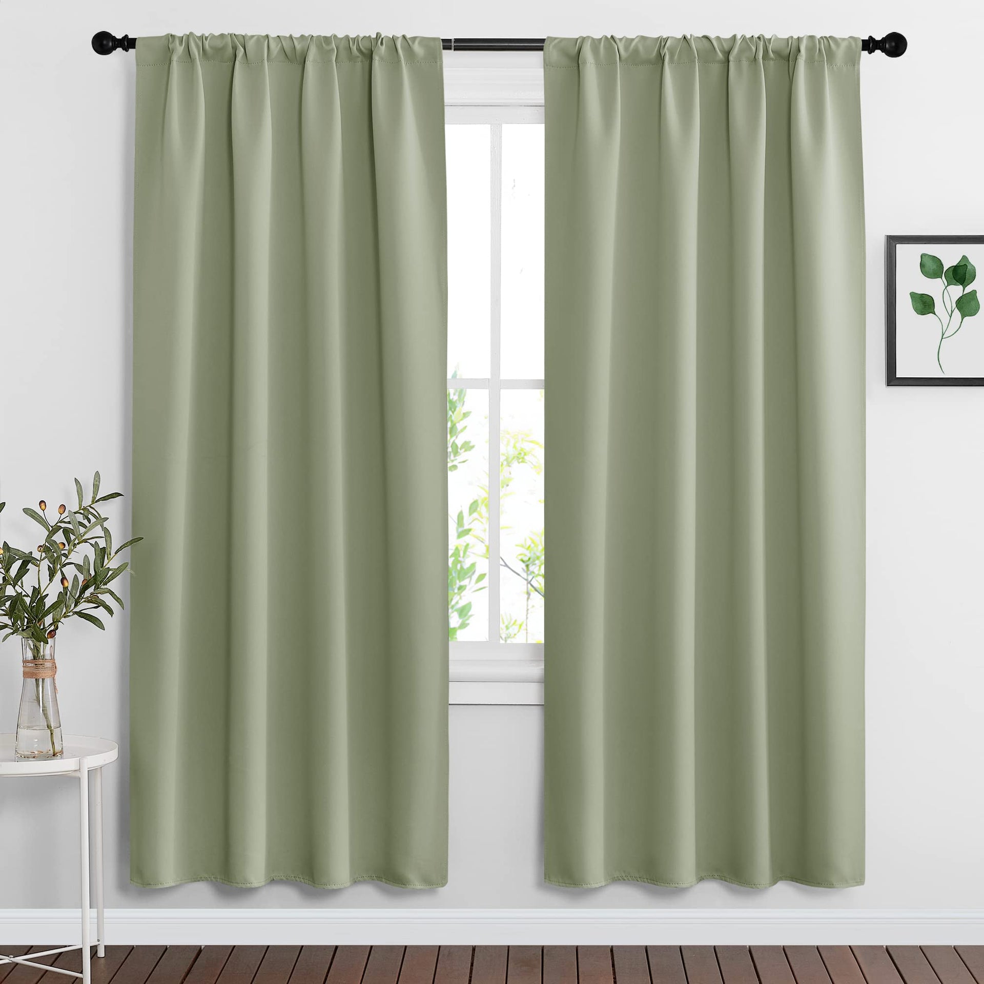Blackout Curtains for Bedroom Living Room Nursery 72 inches Long