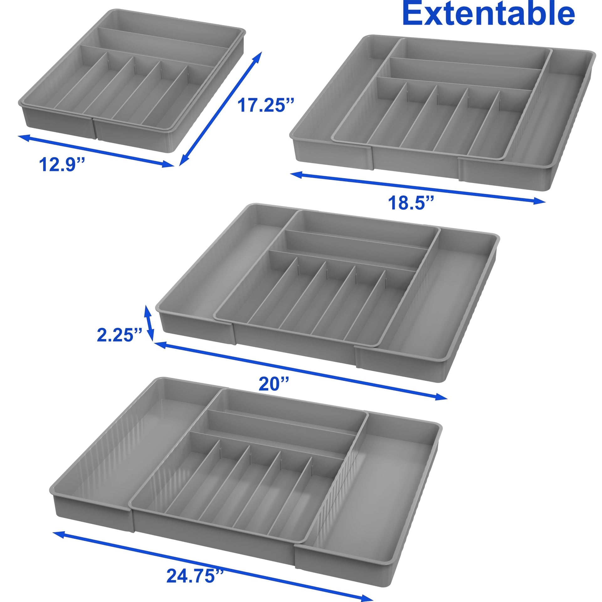 Expandable Kitchen Drawer Flatware Organizer