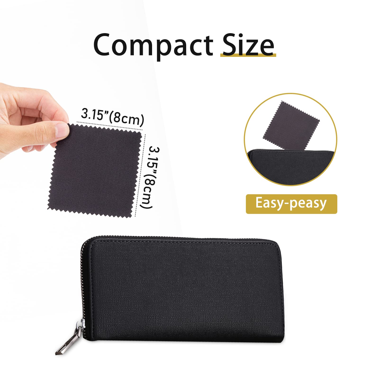 100pcs Premium Jewelry Cleaning Cloth (100 Count)