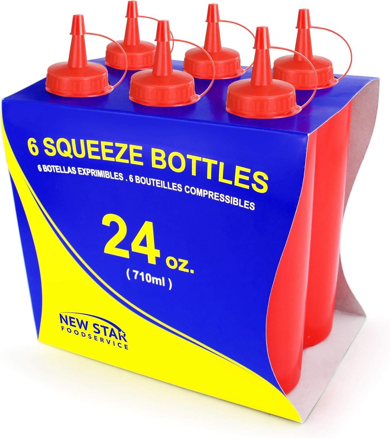 24 oz Red Squeeze Bottle