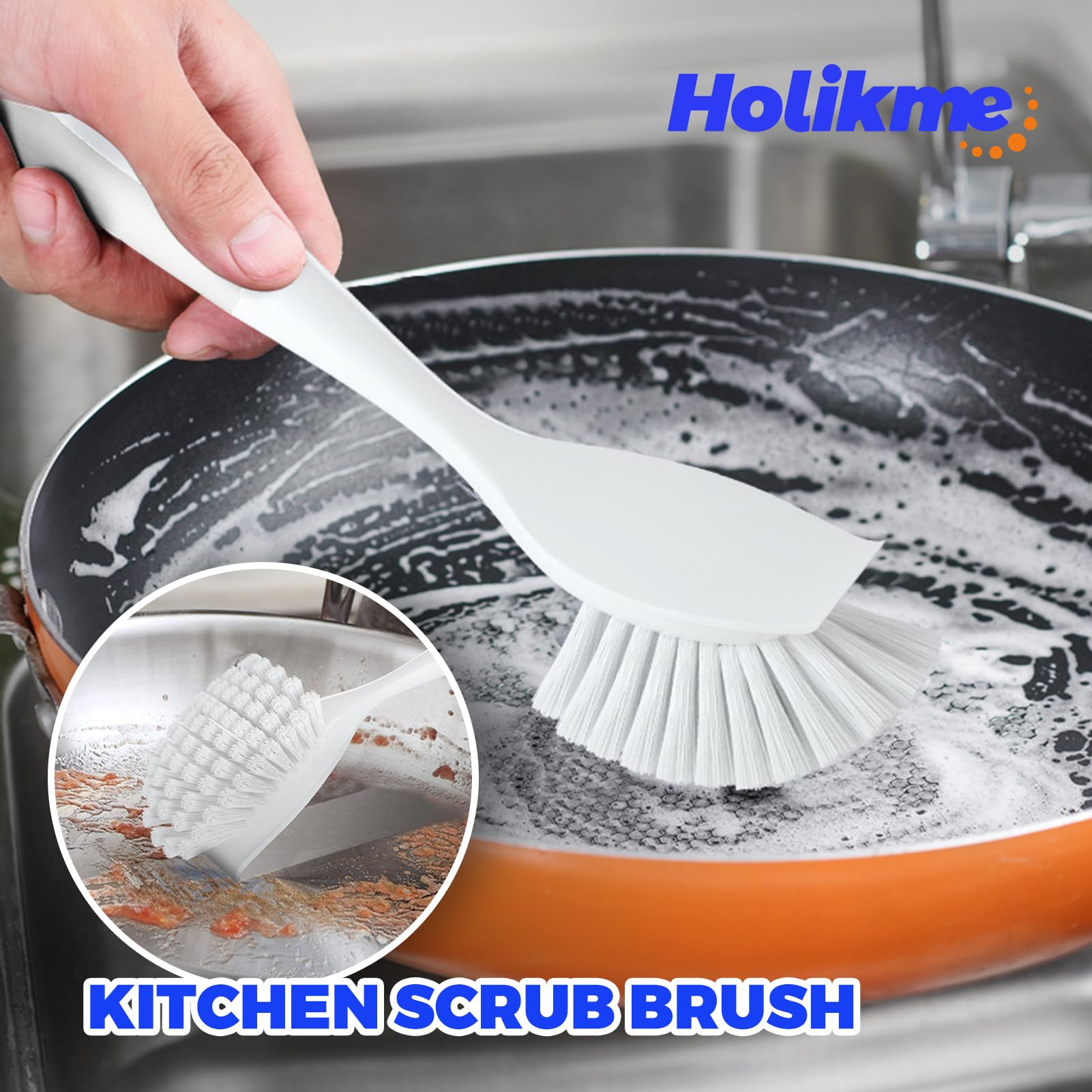 Dish Brush Cleaning Brush Set for Cleaning Groove Gap (6 Count)