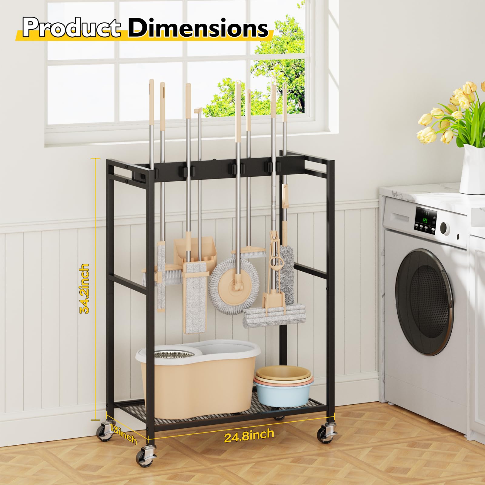 Broom And Mop Holder