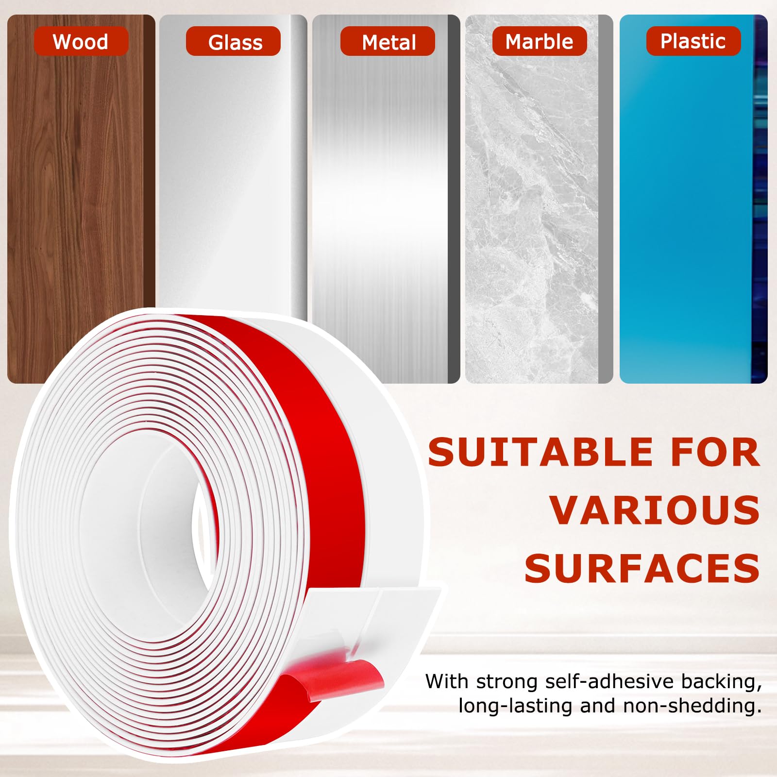 Weather Stripping Door Seal Self Adhesive Door Draft Stopper (20 Foot)