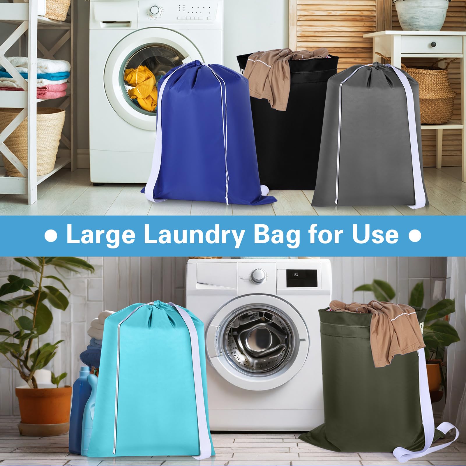 10 Pcs Nylon Extra Large Laundry Bag (10 Count)