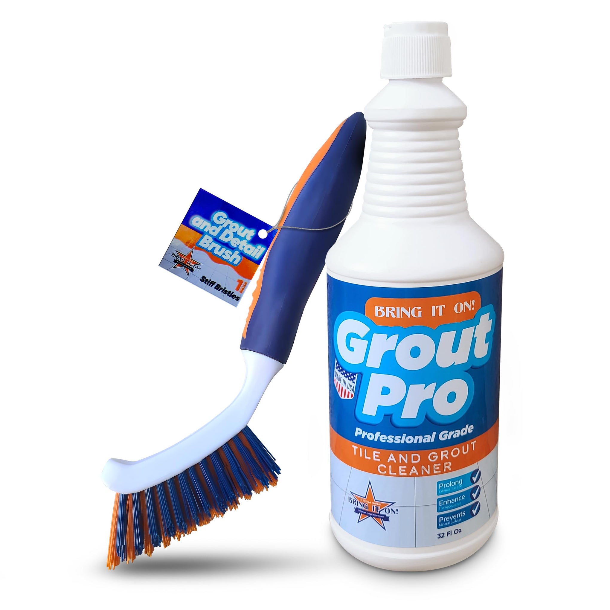 Bring It On Grout Cleaner Pro with Grout Cleaning Brush (32 Fl Oz)