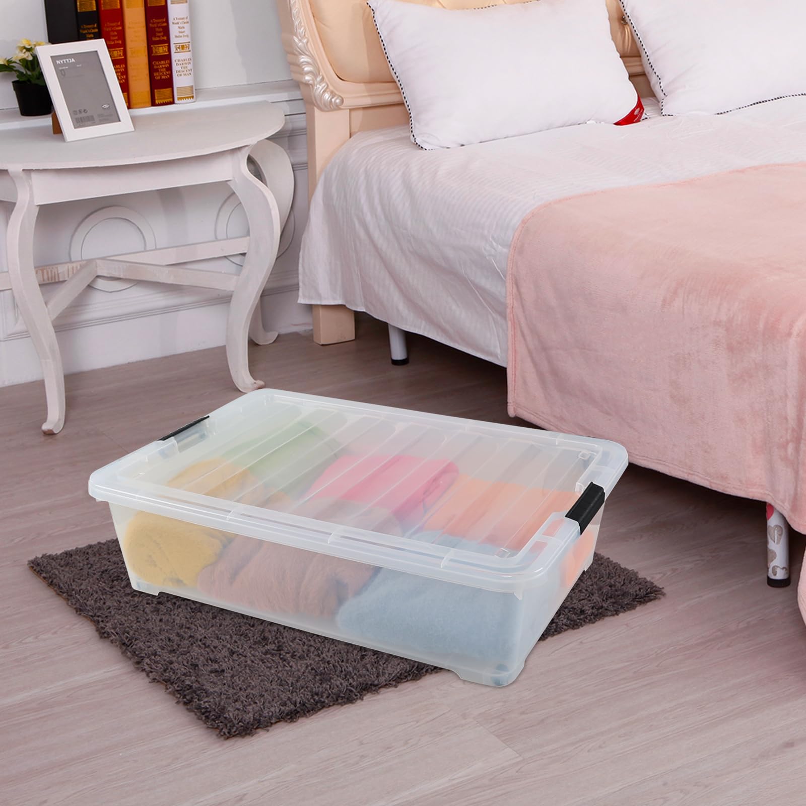 50 Qt Wheeled Latching Storage Box (3 Count)