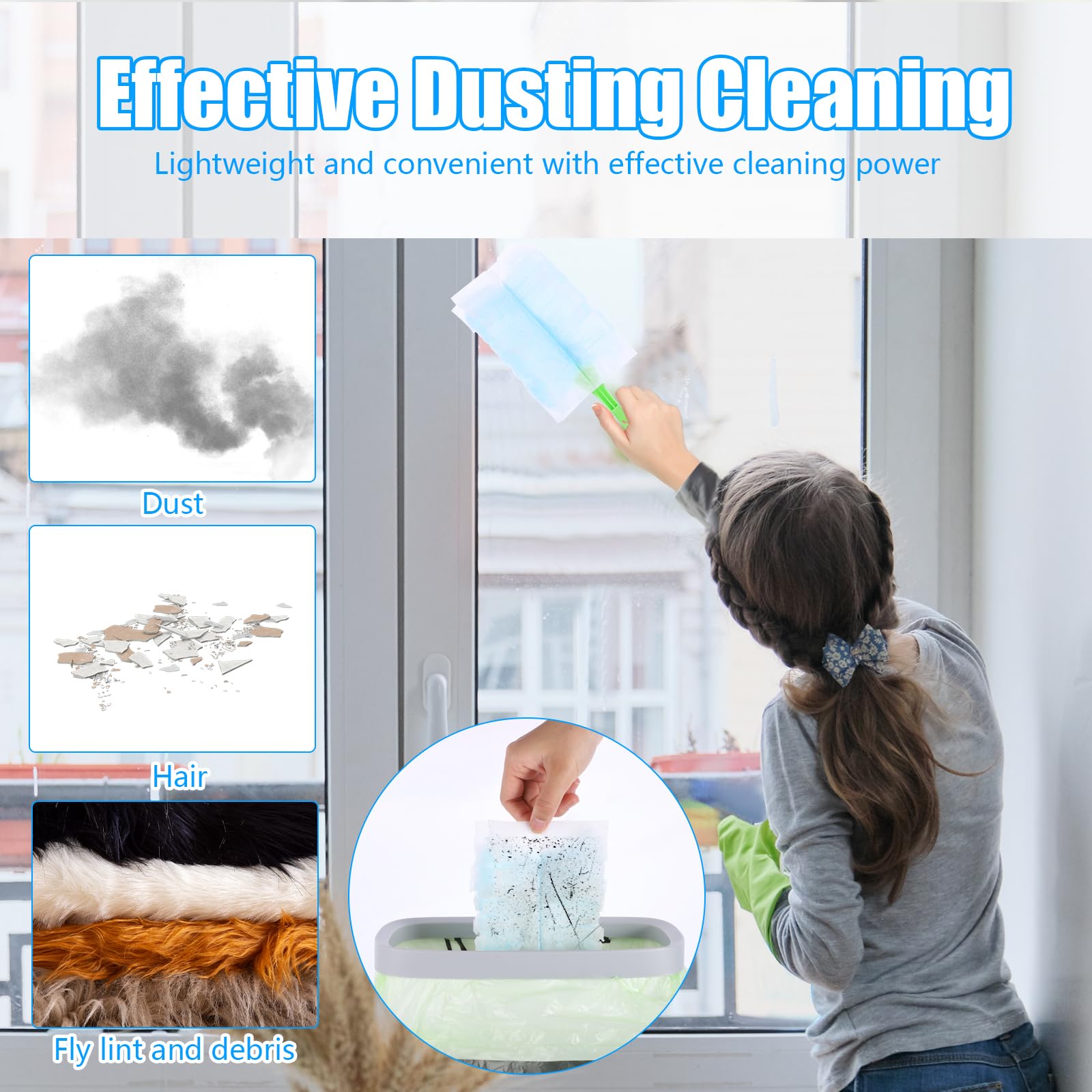 30PCS Disposable Dusters Refills Compatible with Swiffer