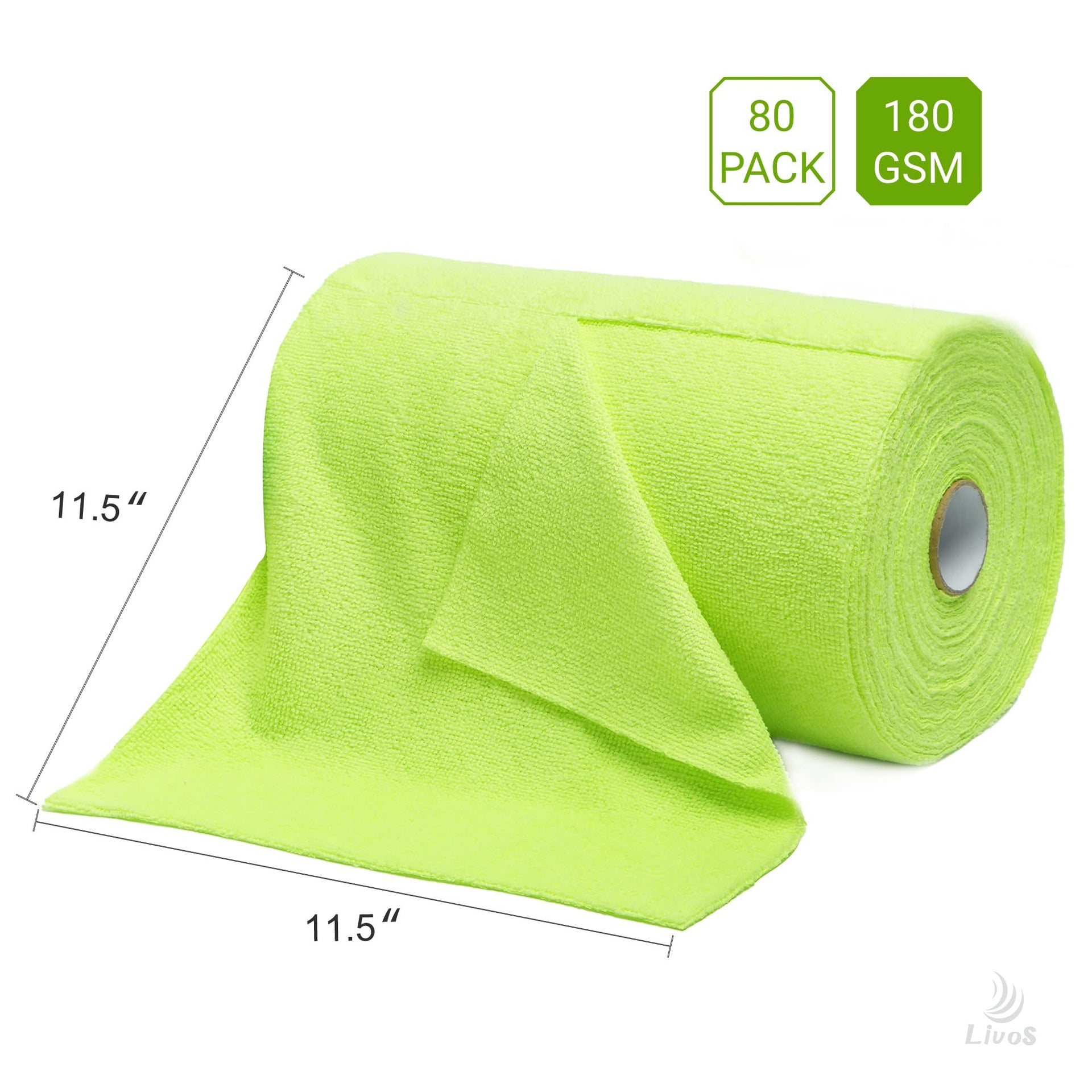 Microfiber Cleaning Cloth Roll (80 Count)