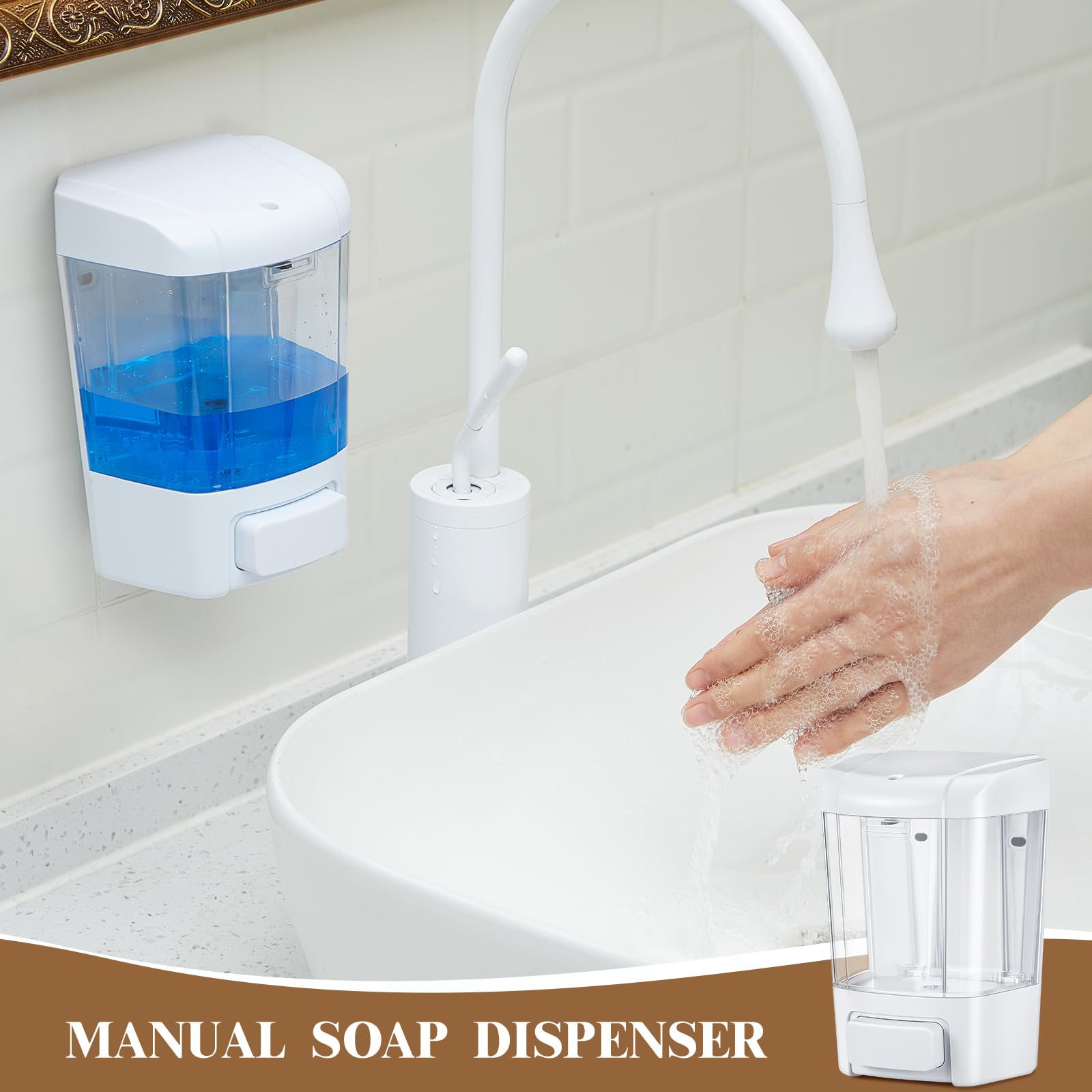6 Pcs Wall Mounted Soap Dispenser (6 Count)