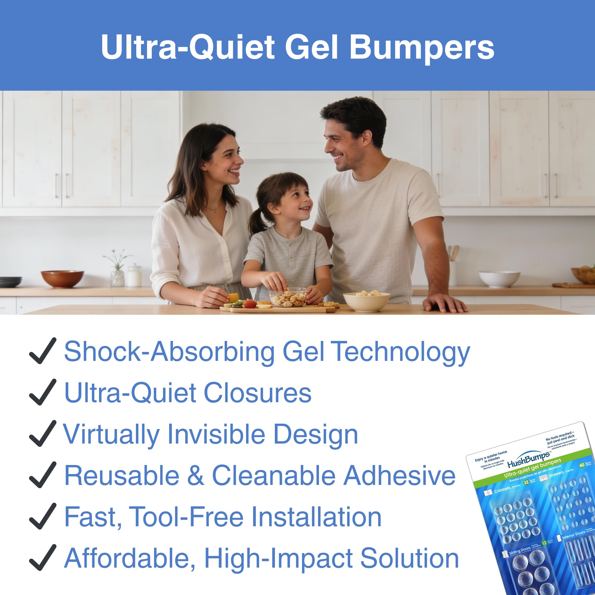 Gel Bumpers for Interior Doors (90 Count)