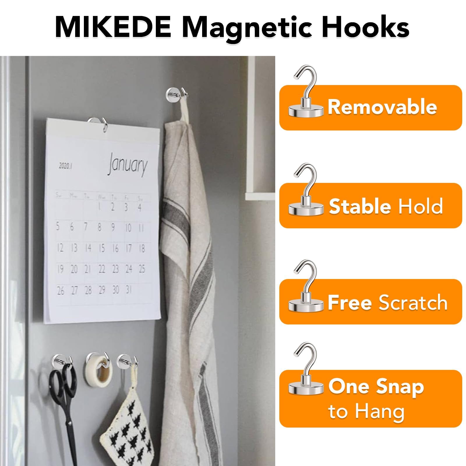 Magnetic Hooks 120lbs Strong Magnets Hook 18 Pack