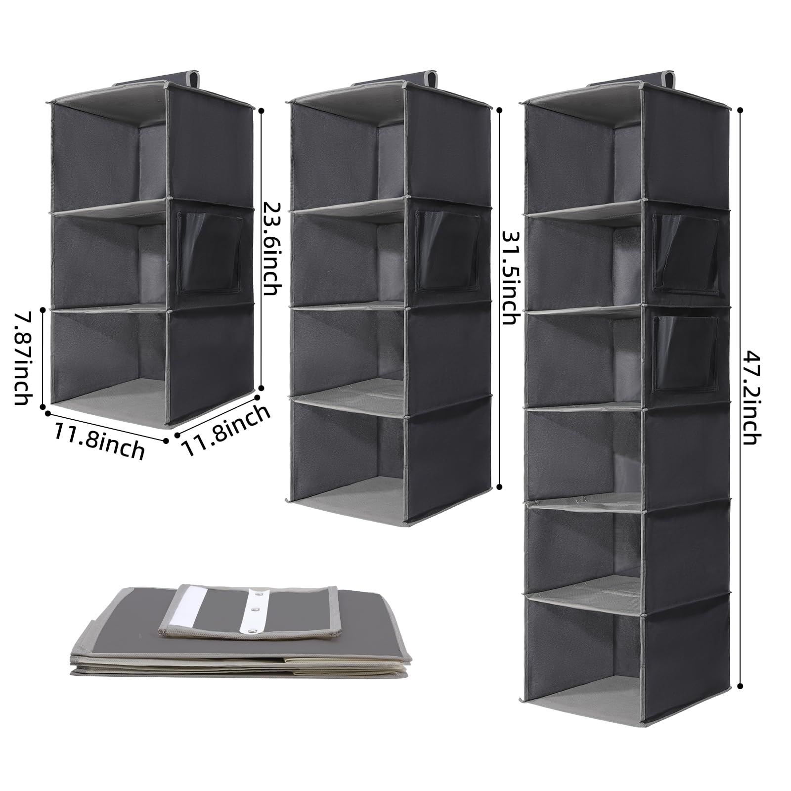 2 Packs Hanging Closet Organizer Storage (2 Count)