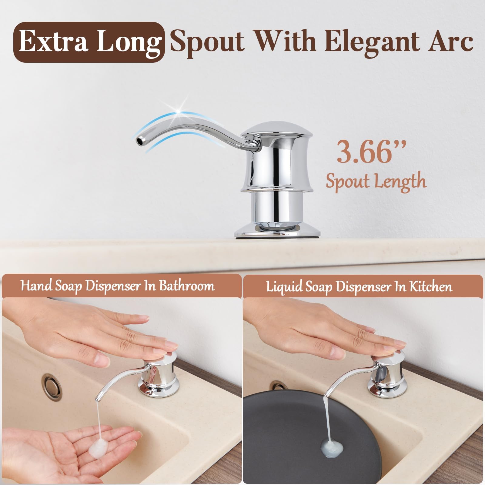 Built in Soap Dispenser for Kitchen Sink Countertop