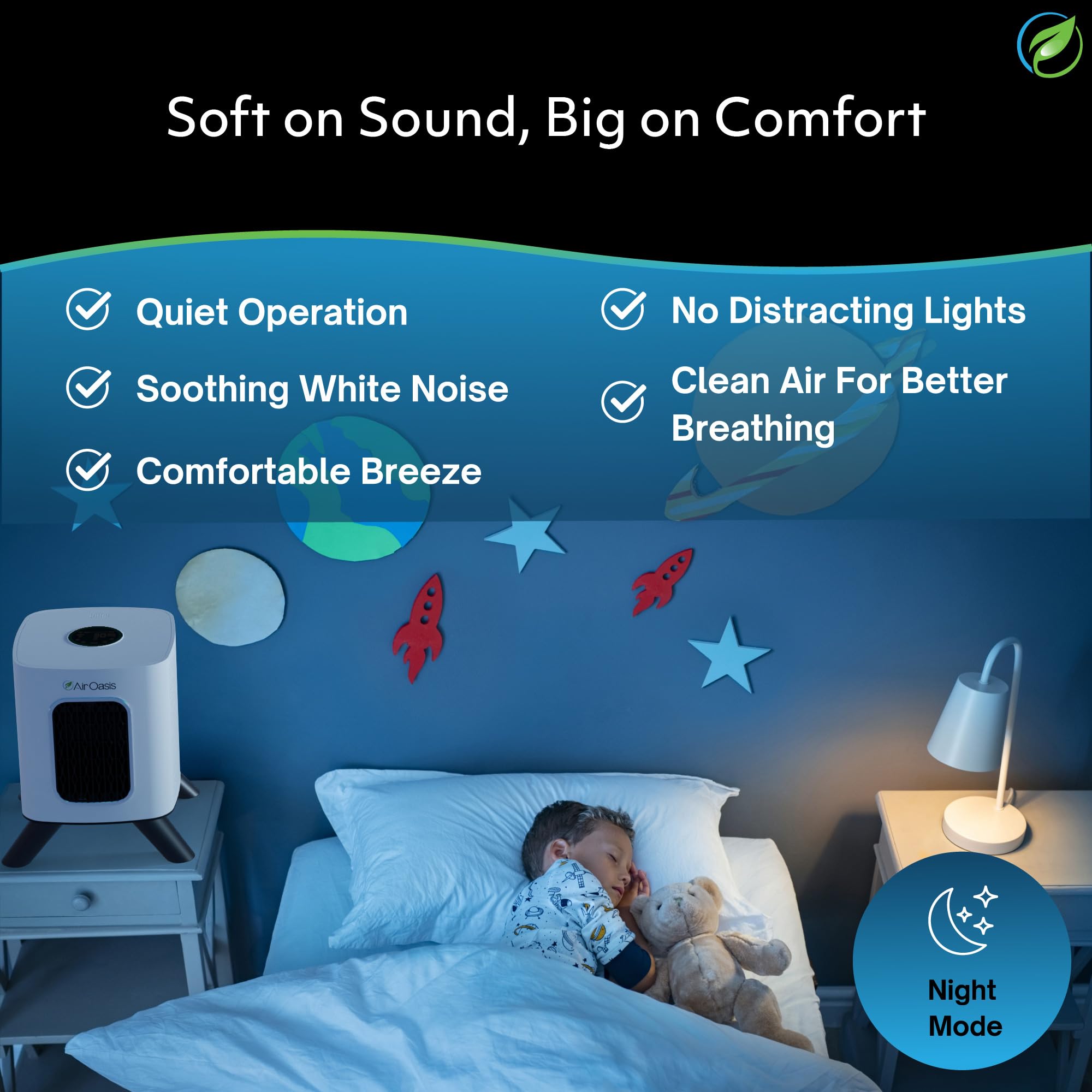 iAdaptAir 2.0 H13 HEPA Filter Air Purifier Reduces 99% of Viruses
