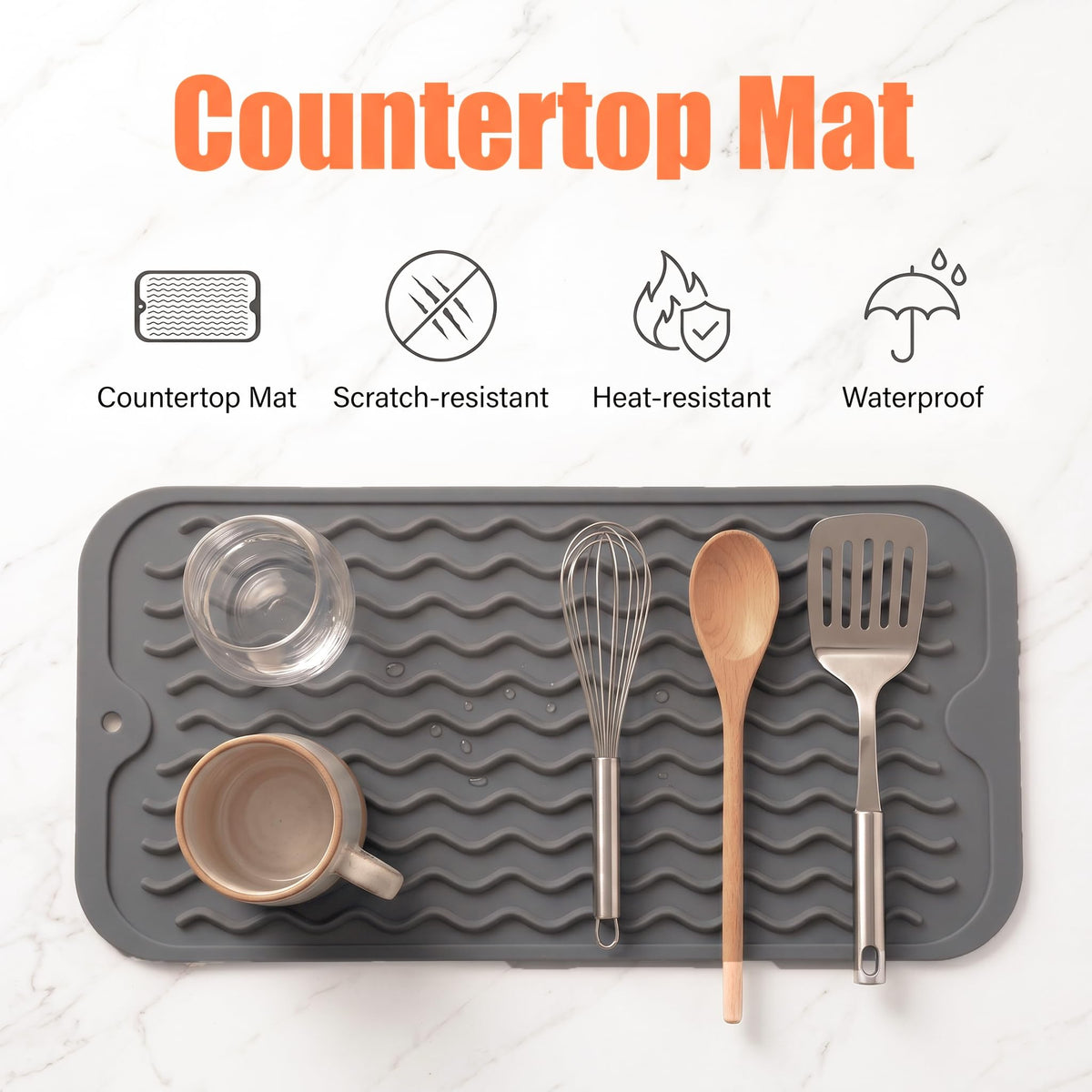 Silicone Dish Drying Mat for Multiple Usage