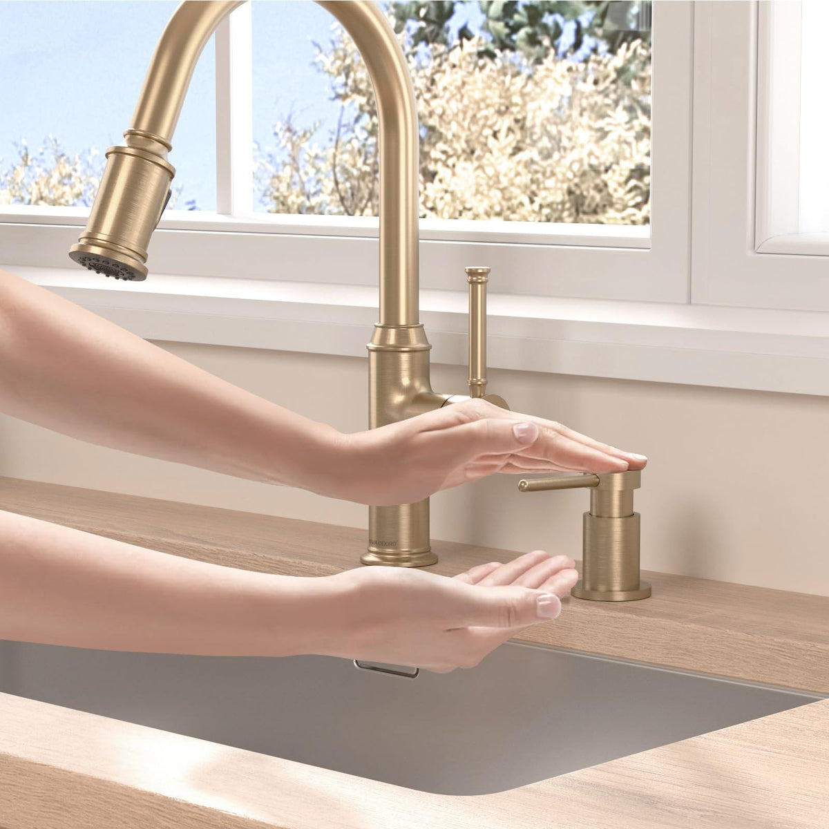 Champagne Gold Soap Dispenser for Kitchen Sink