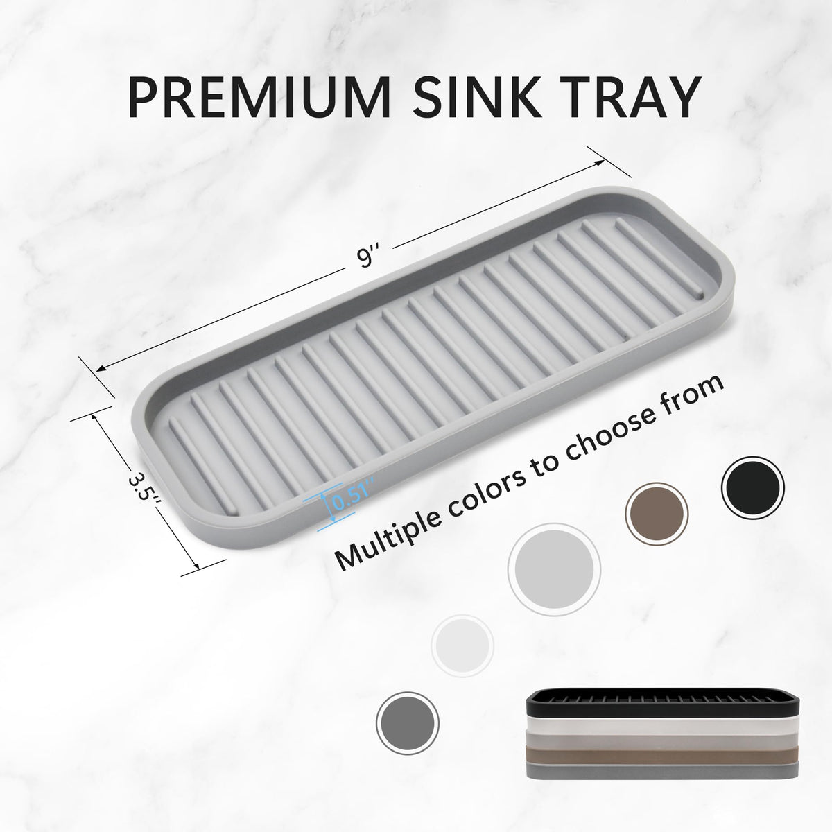 Silicone Sponge Holder for Kitchen Sink (2 Count)