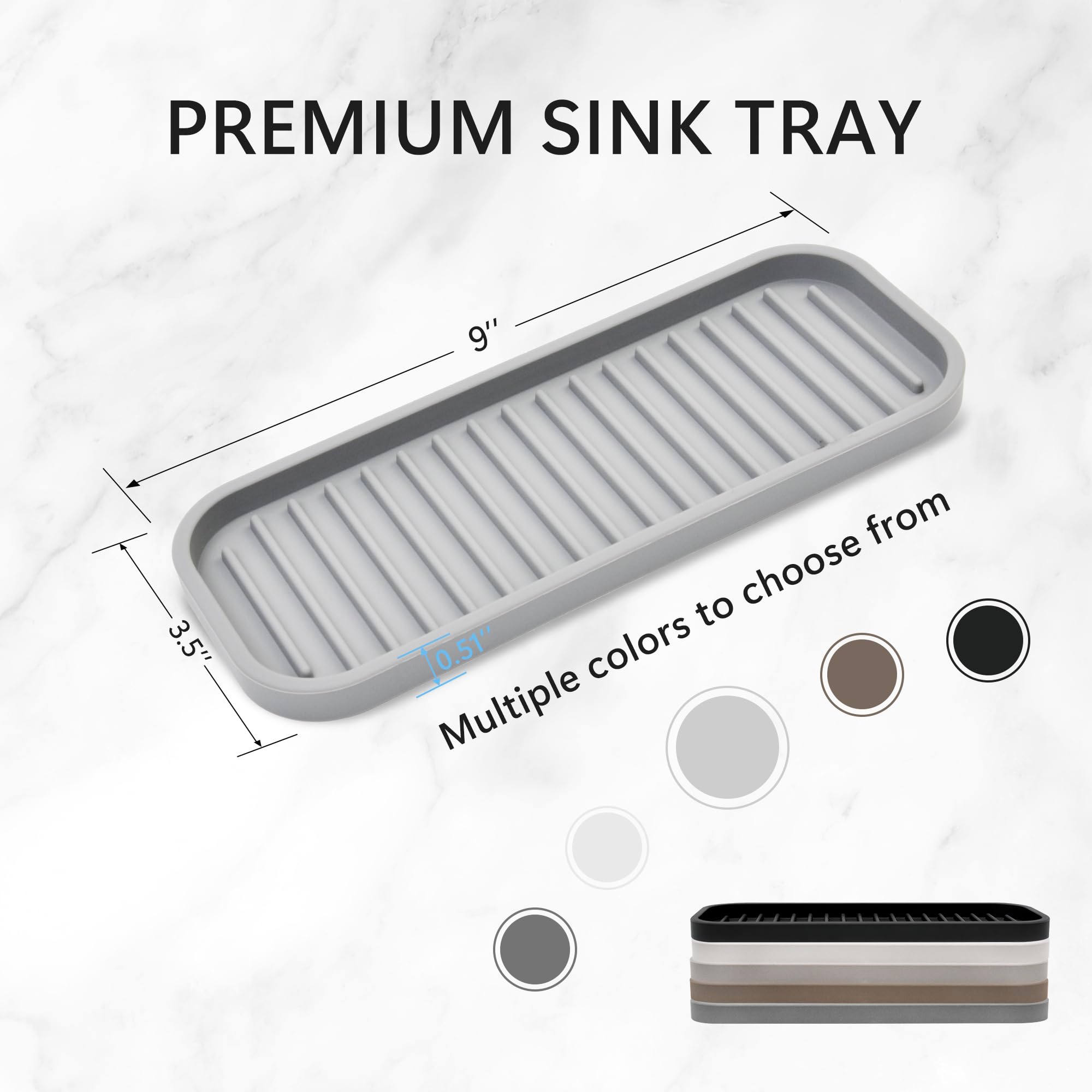 Silicone Sponge Holder for Kitchen Sink (2 Count)