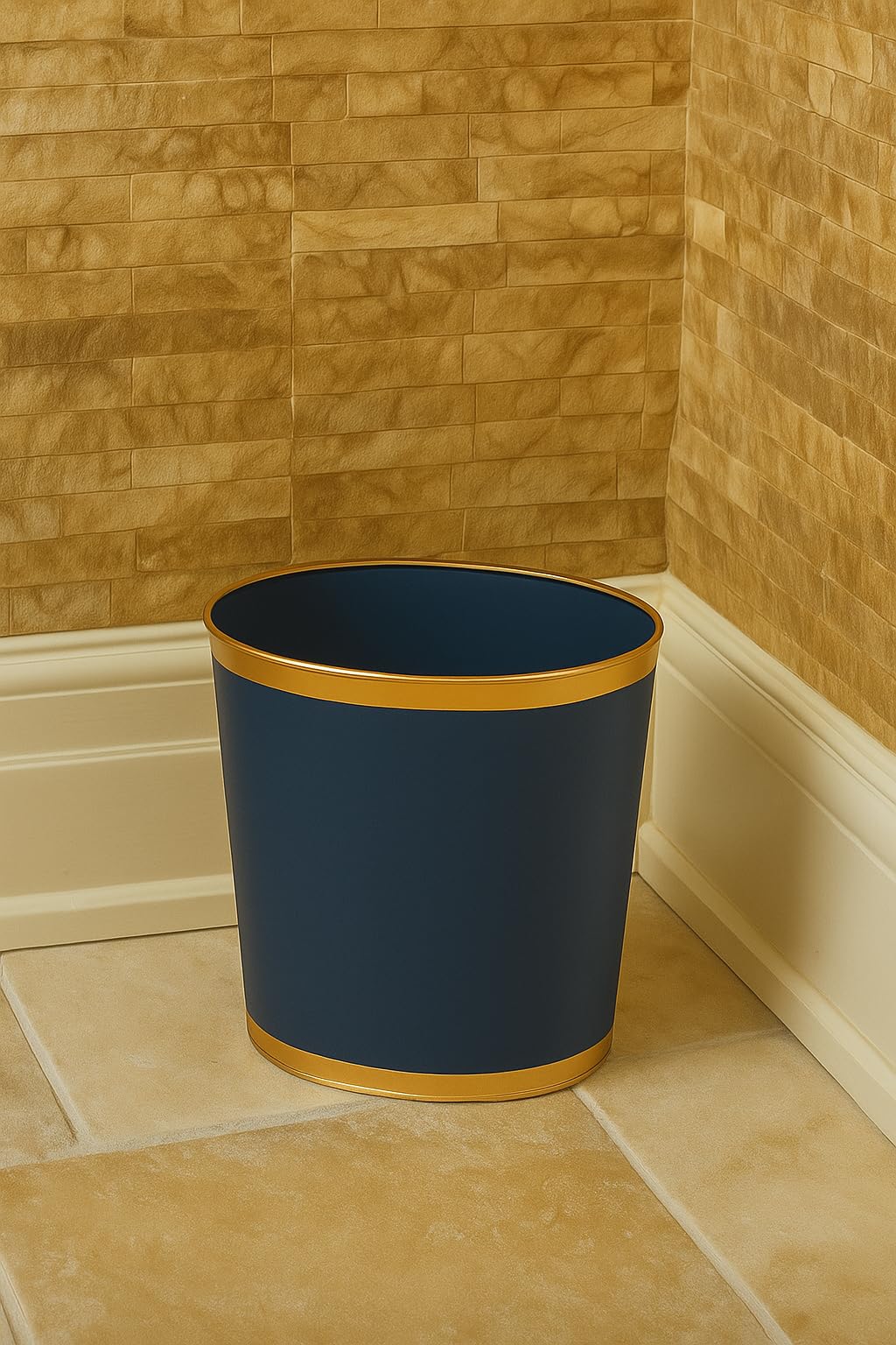 Mattie Line Oval Wastebasket & Garbage Bin