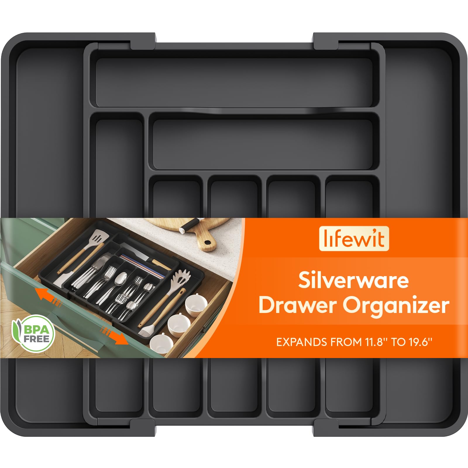 Utensil Organizer for Kitchen Drawer
