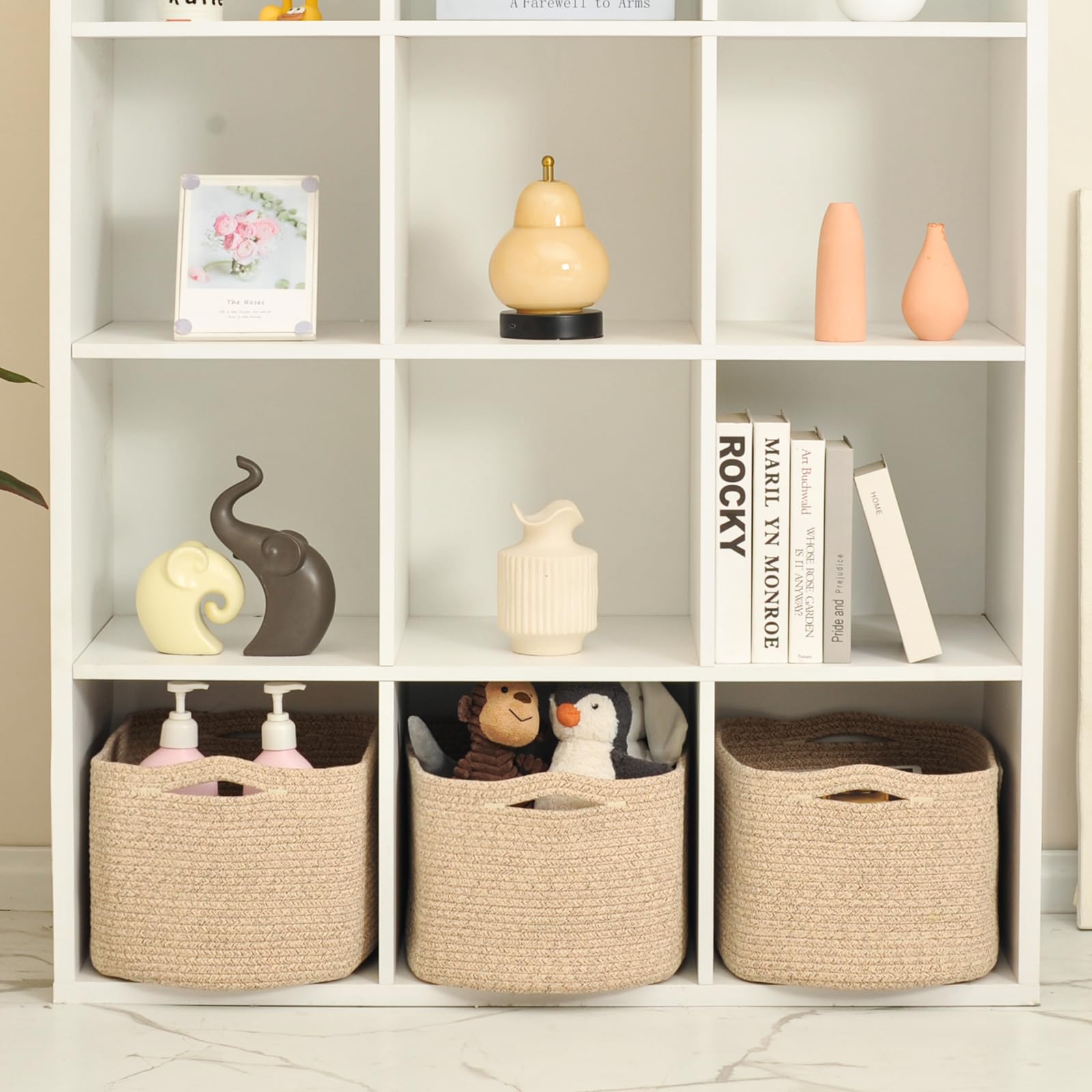 Large Storage Baskets for Organizing Shelves (3 Count)