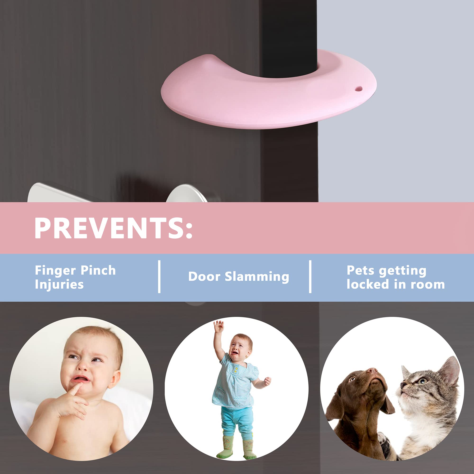 Door Pinch Guard and Door Slam Stopper (4 Count)