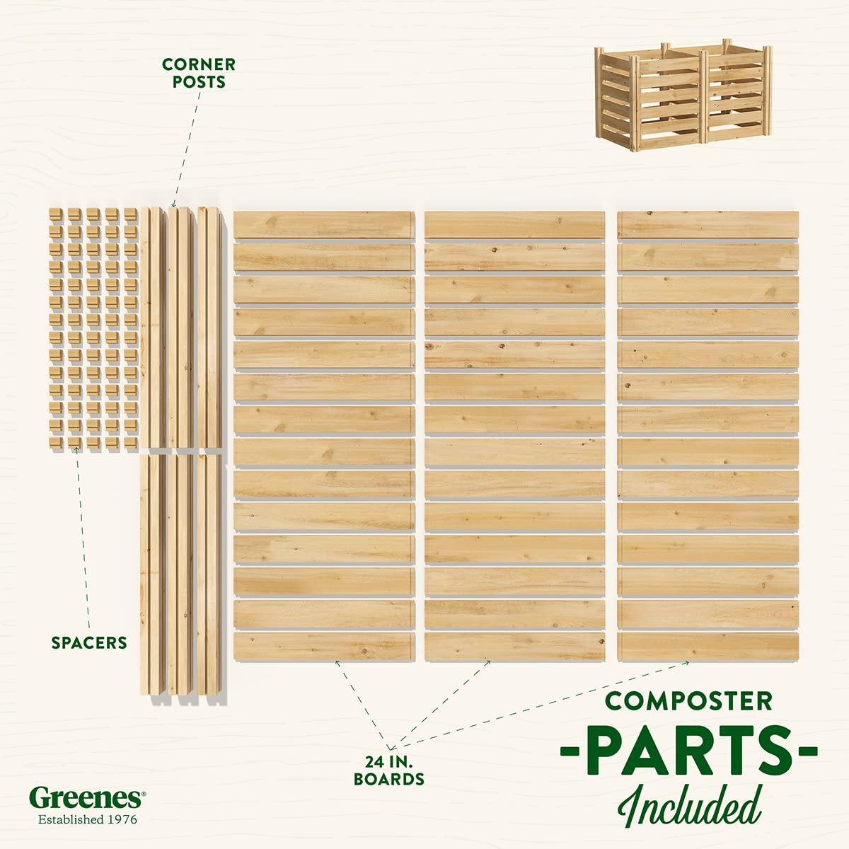 Premium Cedar Wood Composter