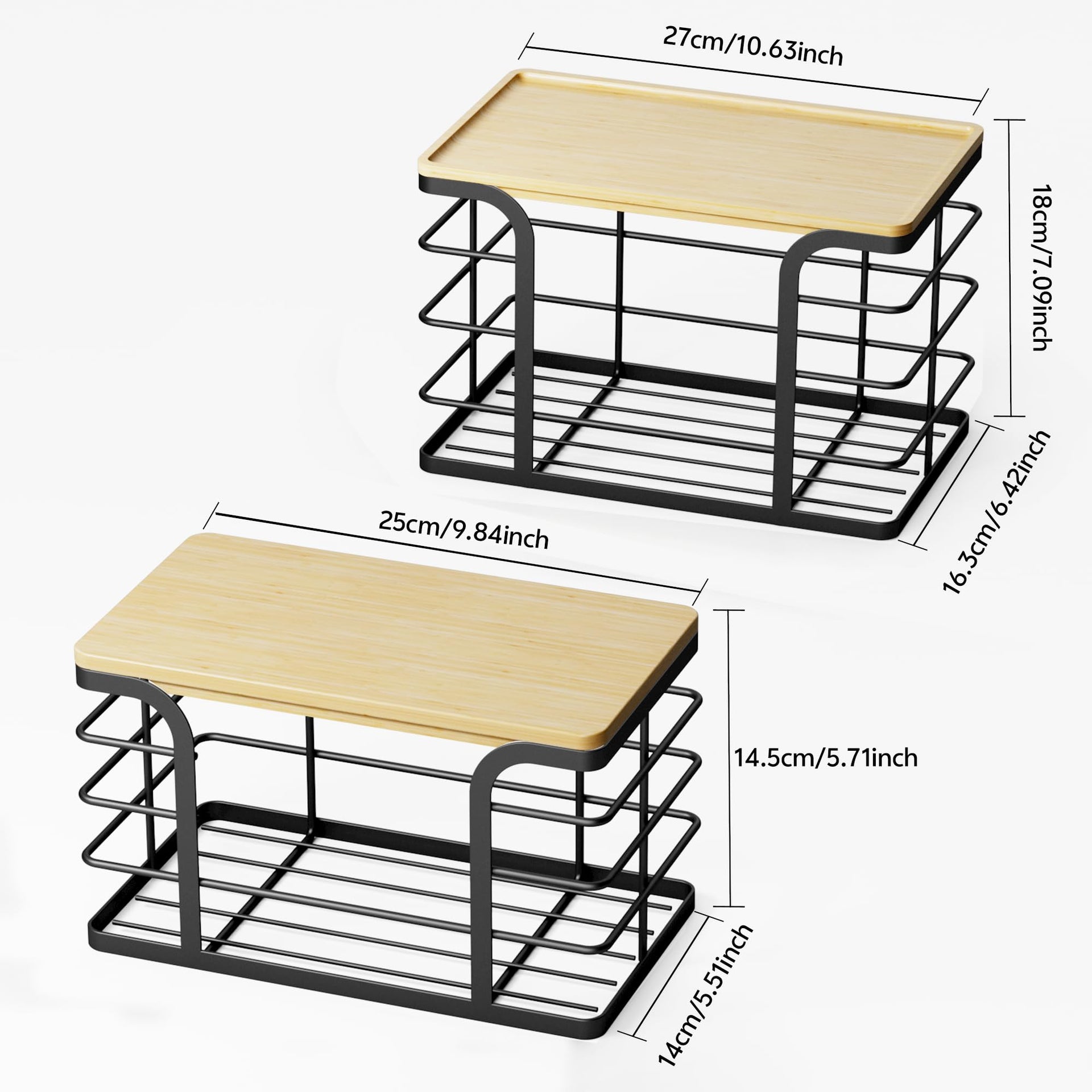 2 Pack Stackable Storage for Kitchen Laundry Pantry Organizers (2 Count)