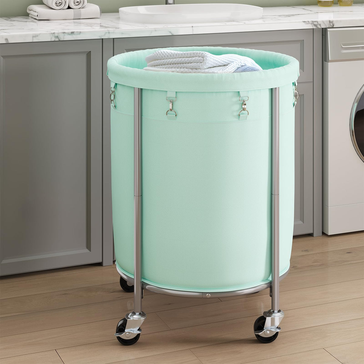 Laundry Basket with Wheels