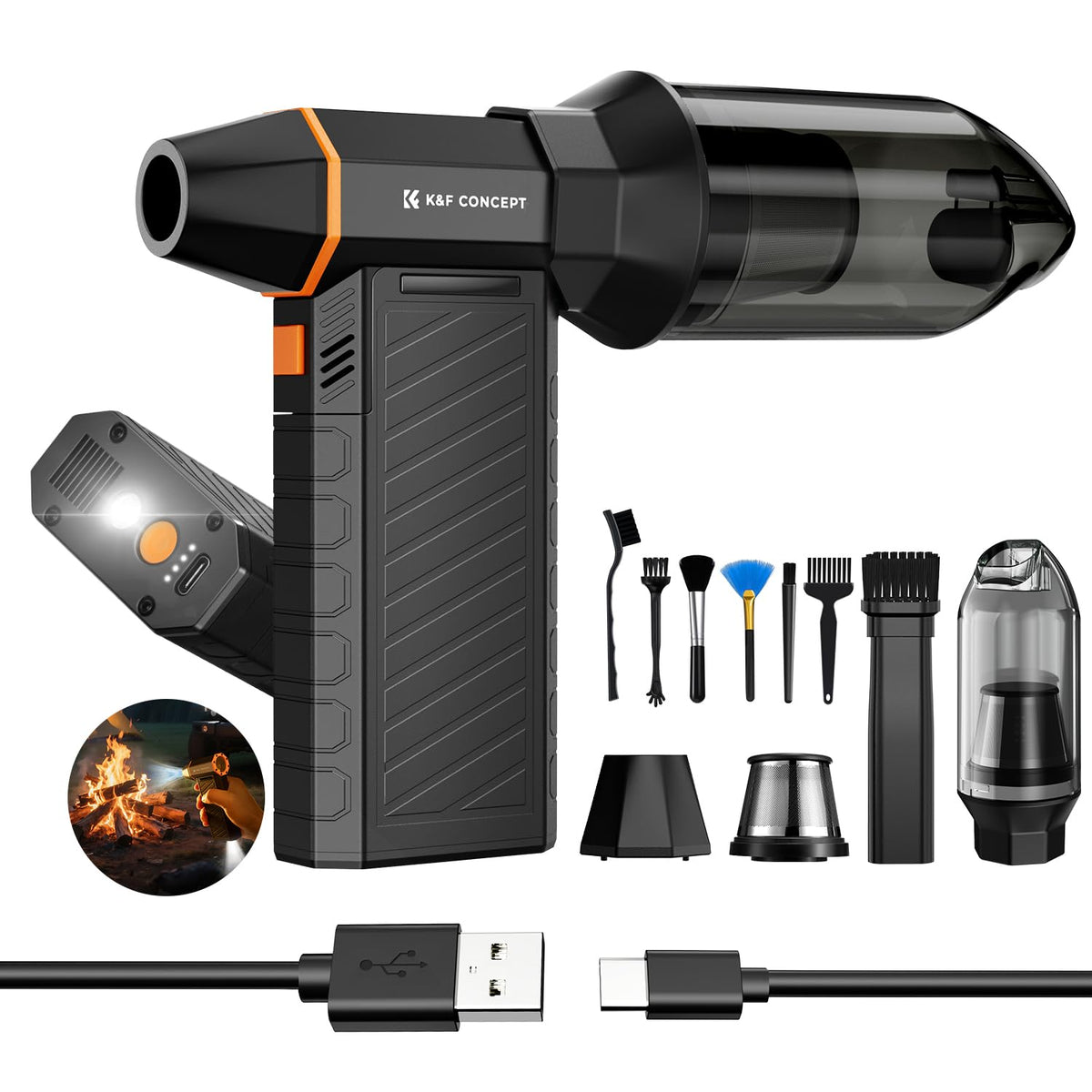 Blower&Suction 2 in 1 Magnetic Compressed Air Duster