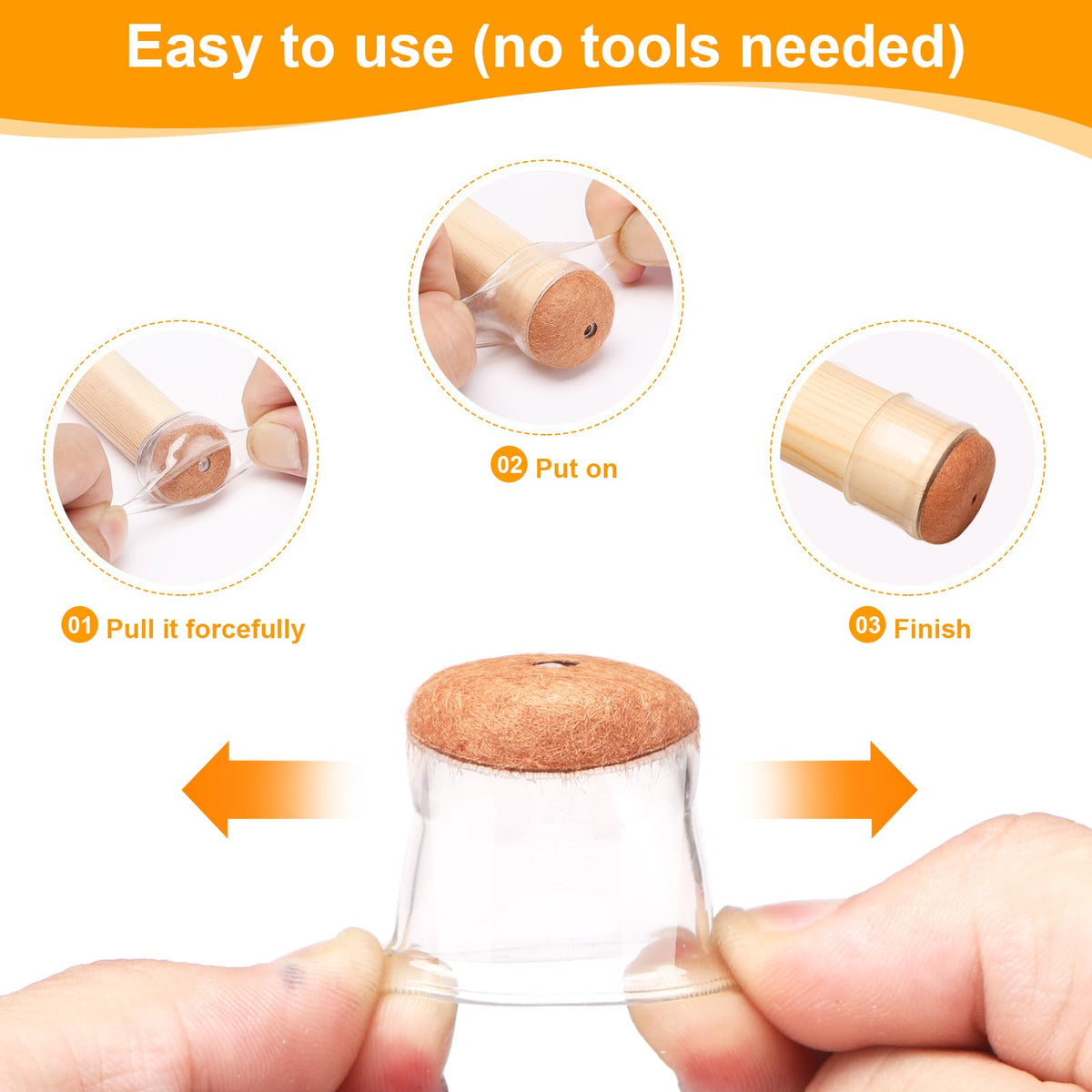 36 Pack Extra Small Chair Leg Floor Protectors for Hardwood Floors (36 Count)