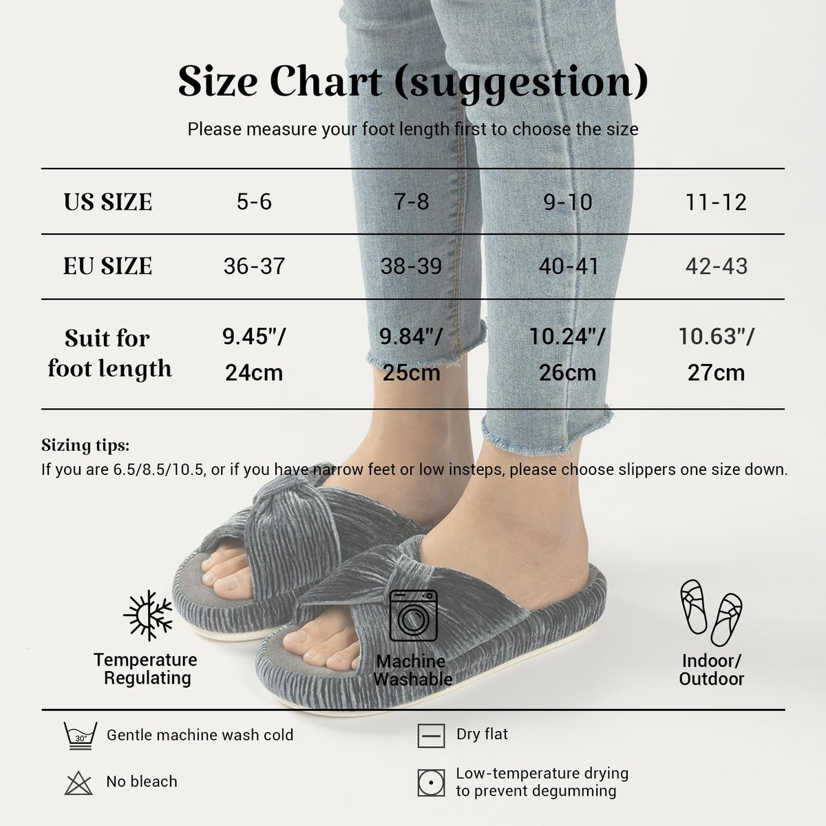 Slippers for Women Memory Foam House Bedroom Bow Crossbands Pearlescent Slipper Shoes Comfy Trendy Gift Slippers Grey Size 11 12 10.5