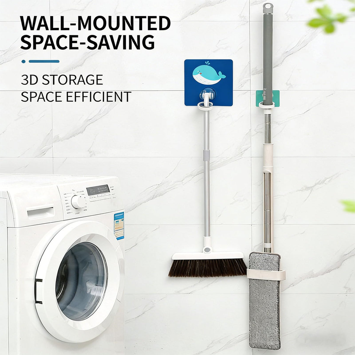 Whale Shaped Broom Holder