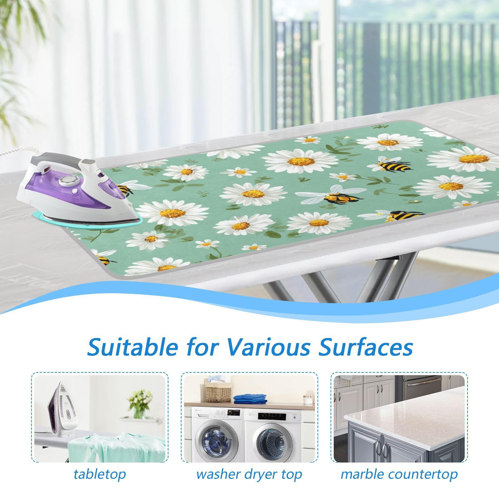 Ironing Mat Portable Ironing Pad Ironing Blanket for Table Top Heat Resistance Double