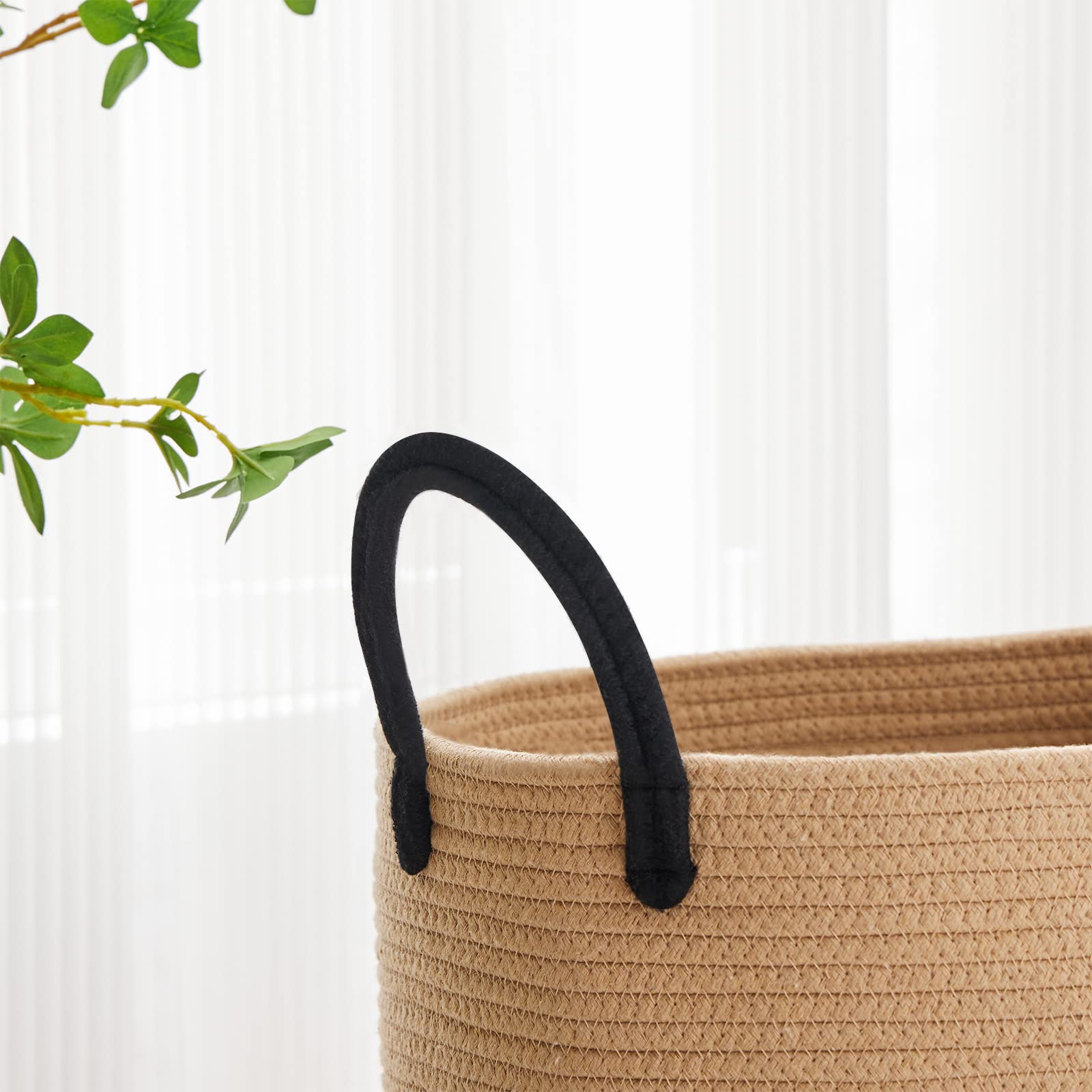 53L Tall Woven Laundry Basket Hamper