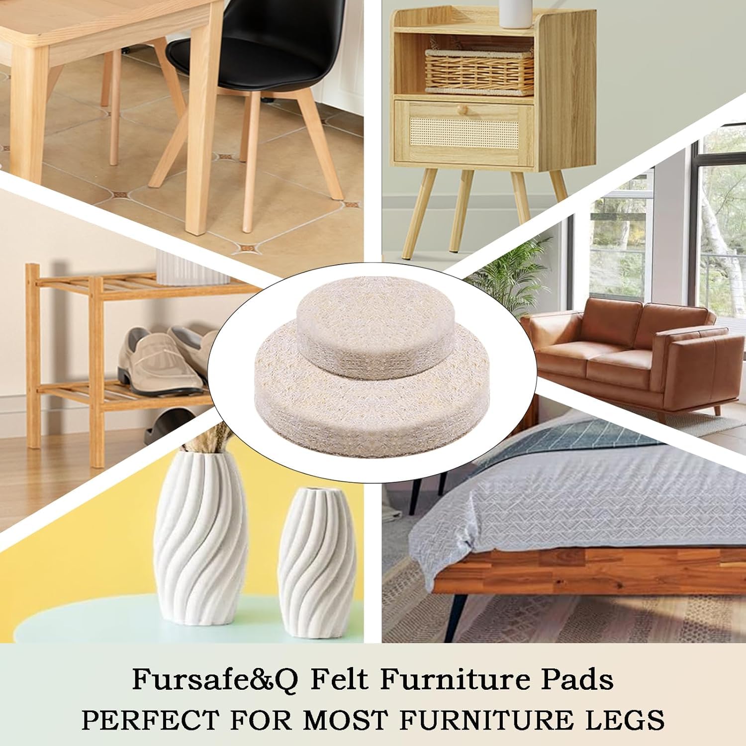 Felt Furniture Pads for Hardwood Floors (128 Count)