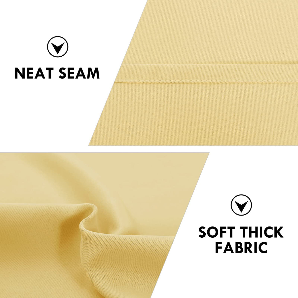 Blackout Curtains for Bedroom Living Room 38 x 63 Inch Long 2 Panels (2 Count)