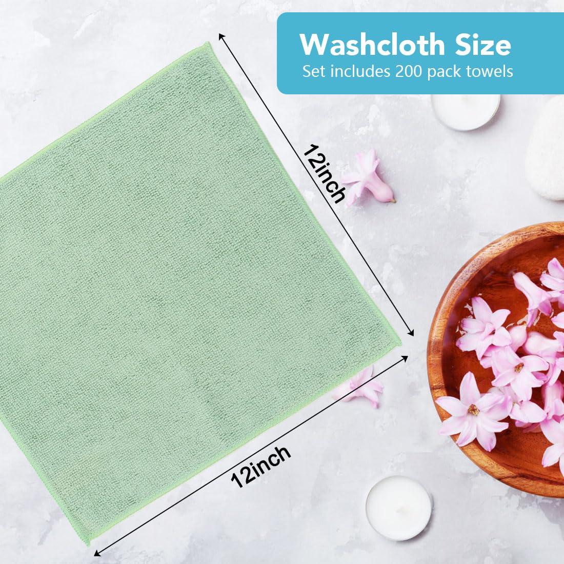 Washcloths Bulk (200 Count)