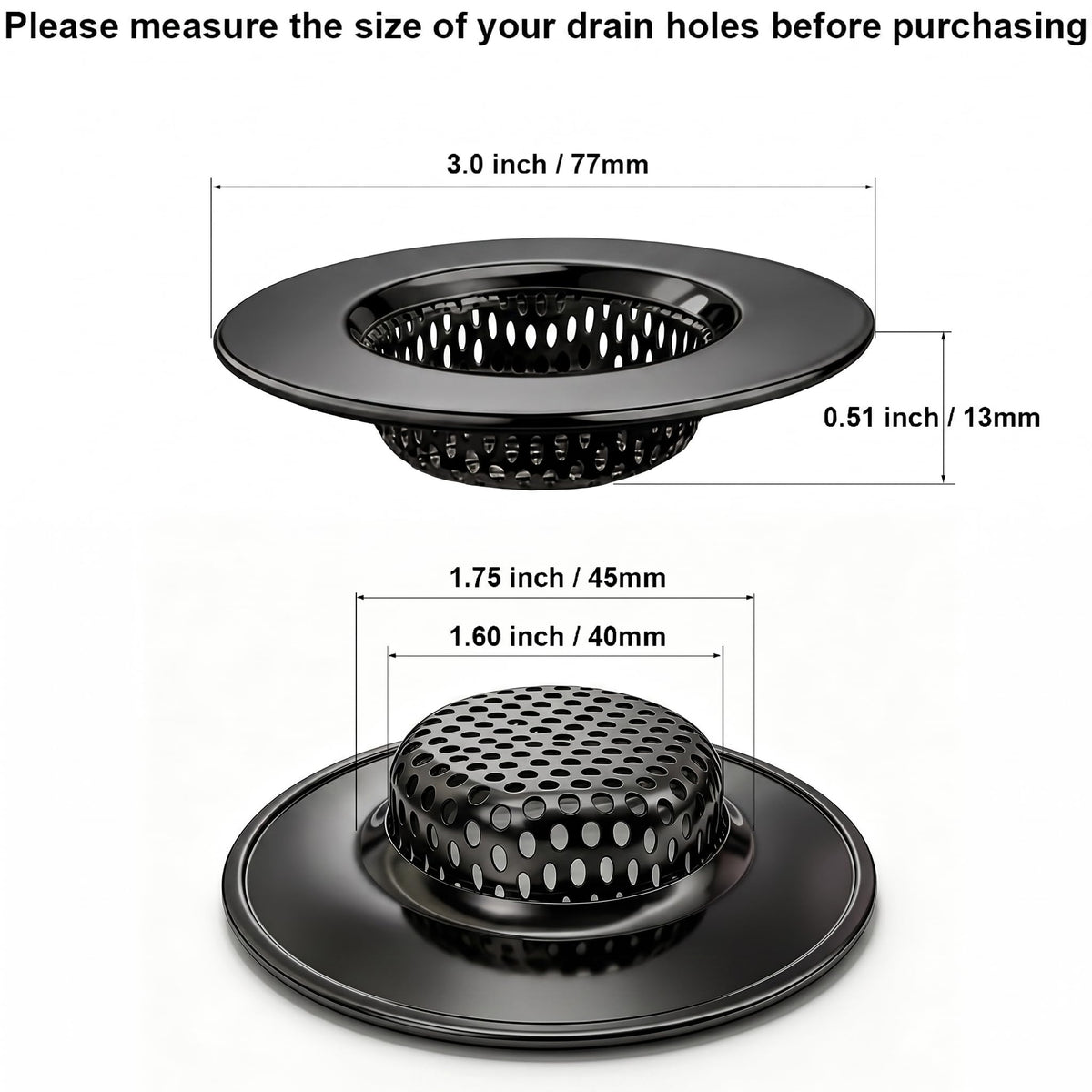 1.75" Tub Drain Strainers (2 Count)