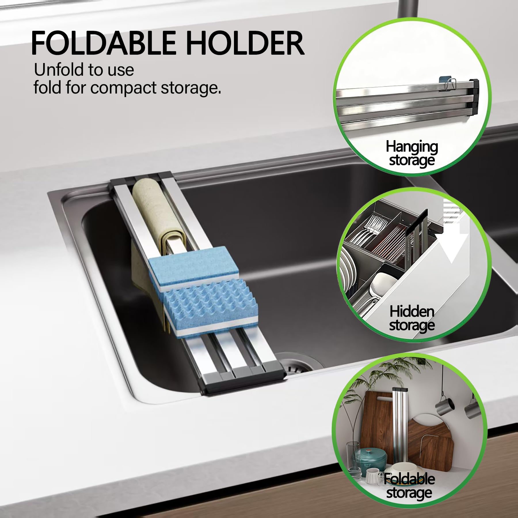 Over the Sink Kitchen Dish Drying Rack Organizer