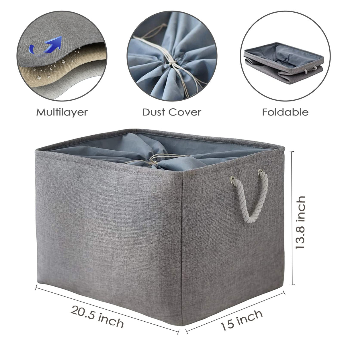 Storage Baskets for Organizing (3 Count)