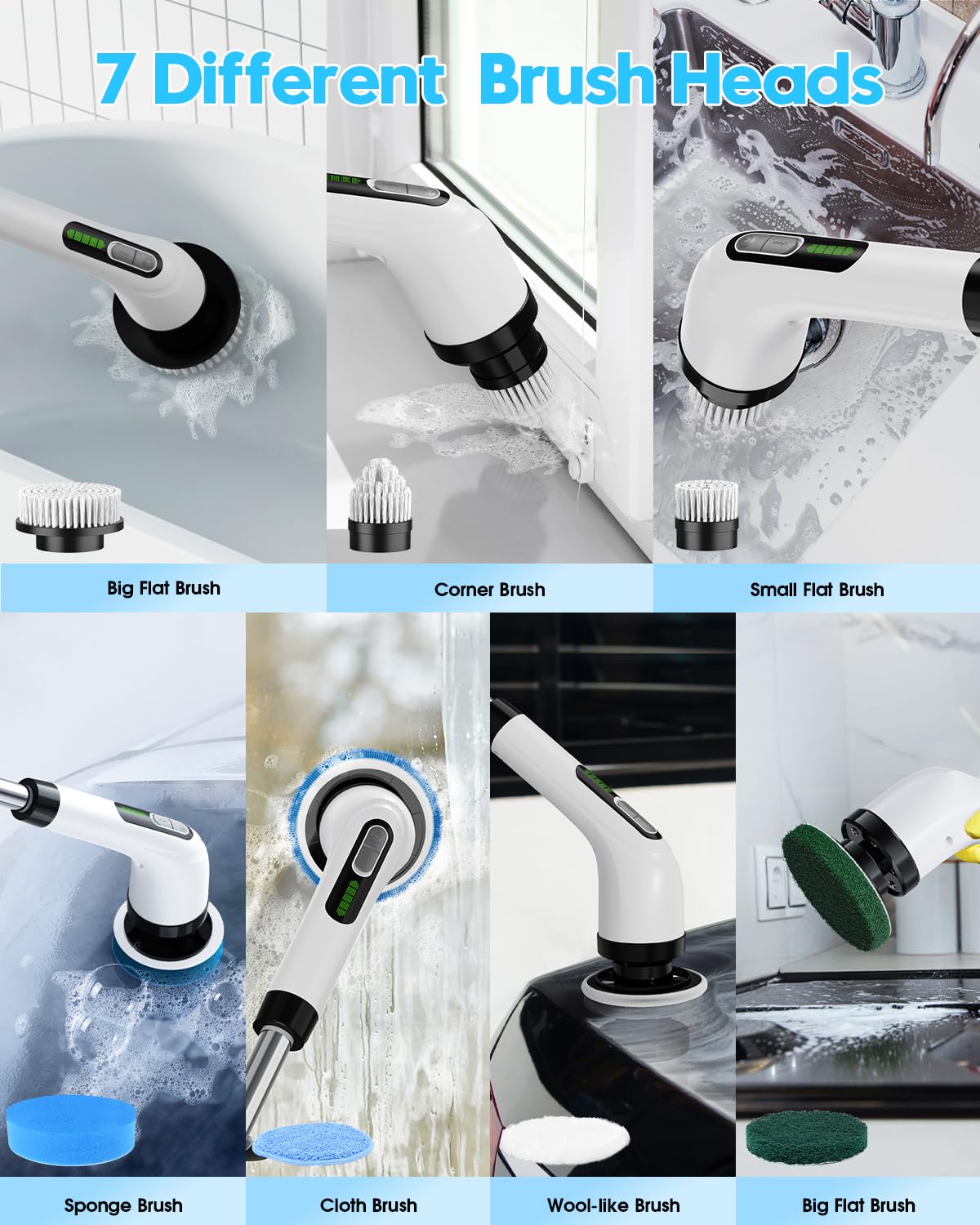 Electric Spin Scrubber for Cleaning Bathroom - ModHome Supplies