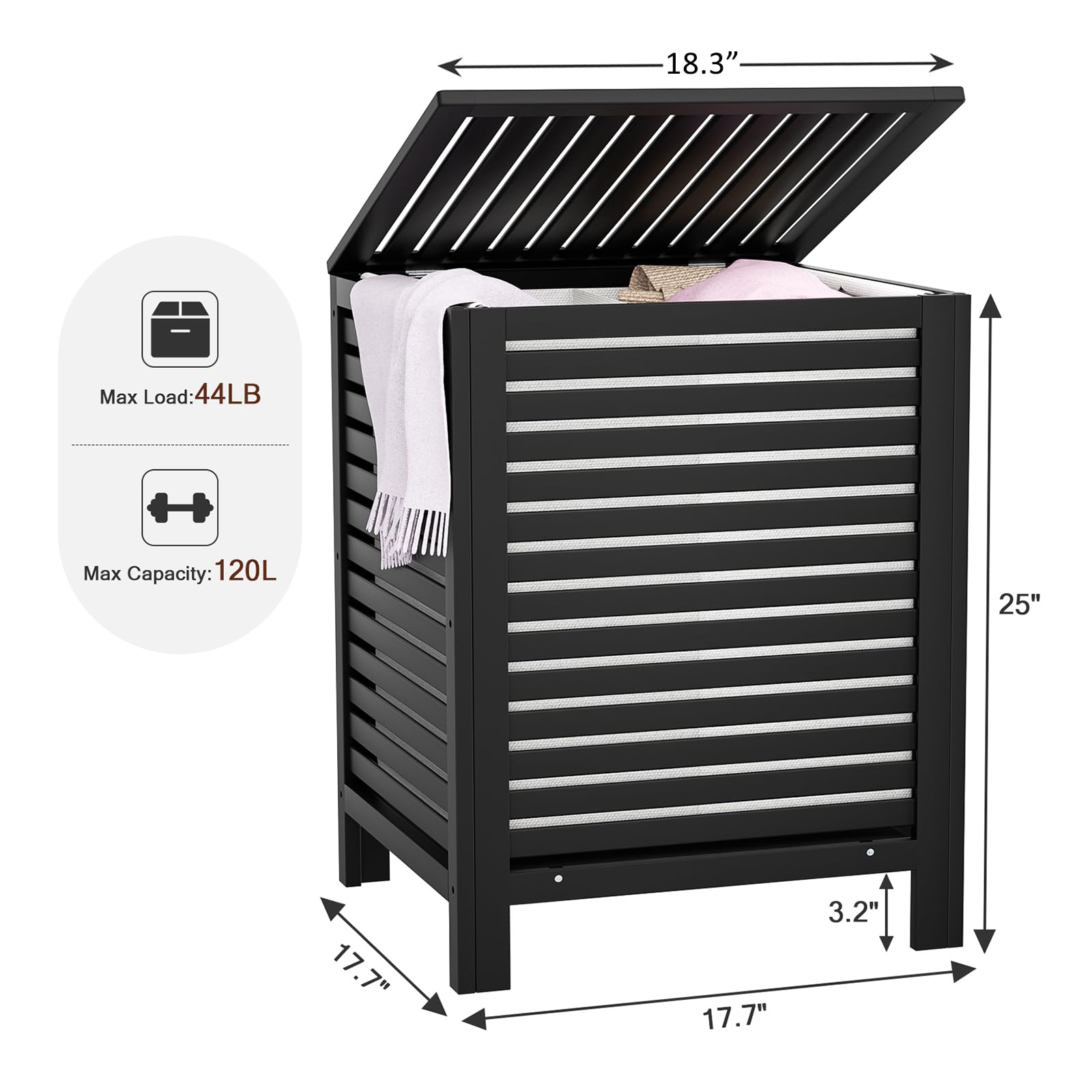 Bamboo Laundry Hamper with Lid