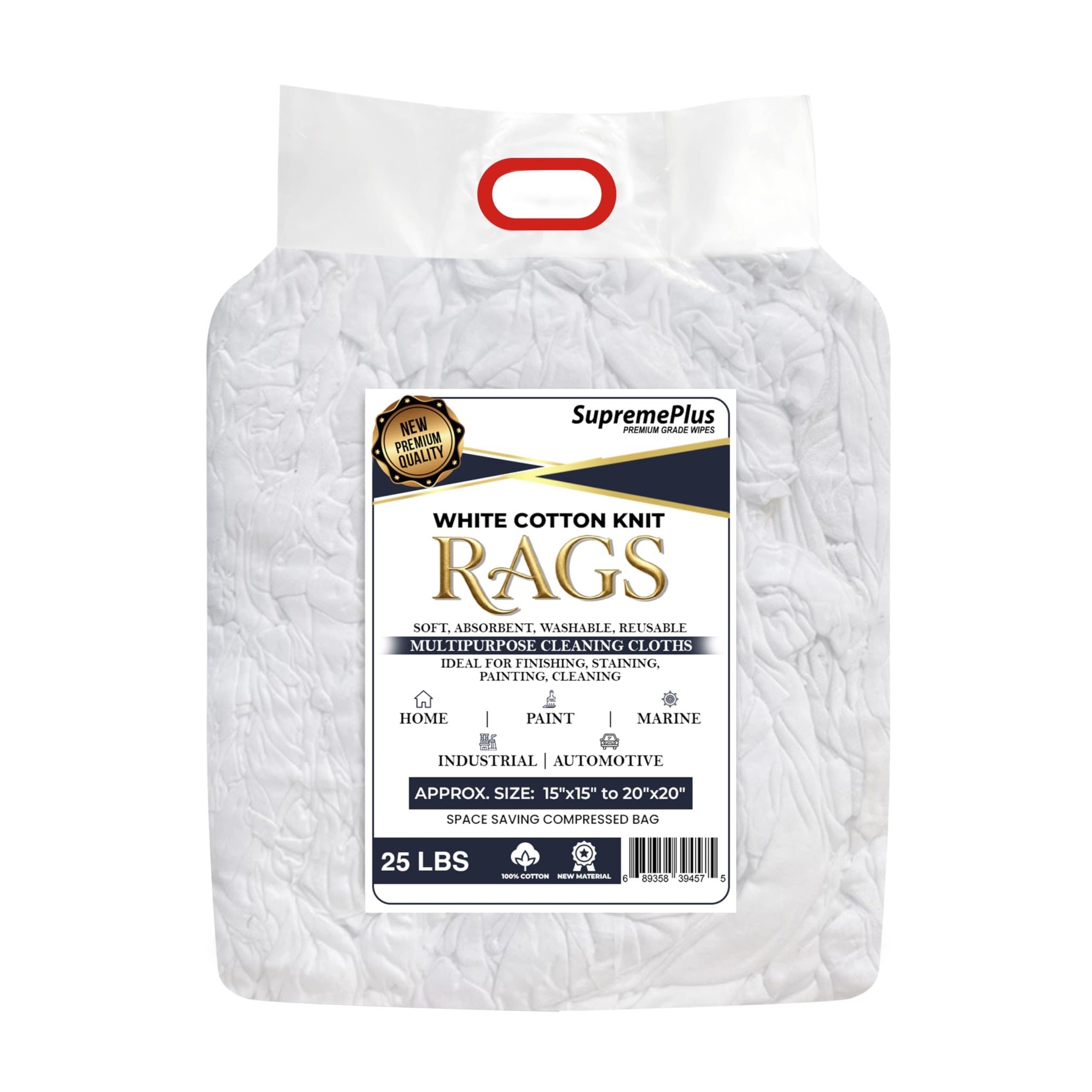 Premium New White Cotton Knit T (4000 Count)
