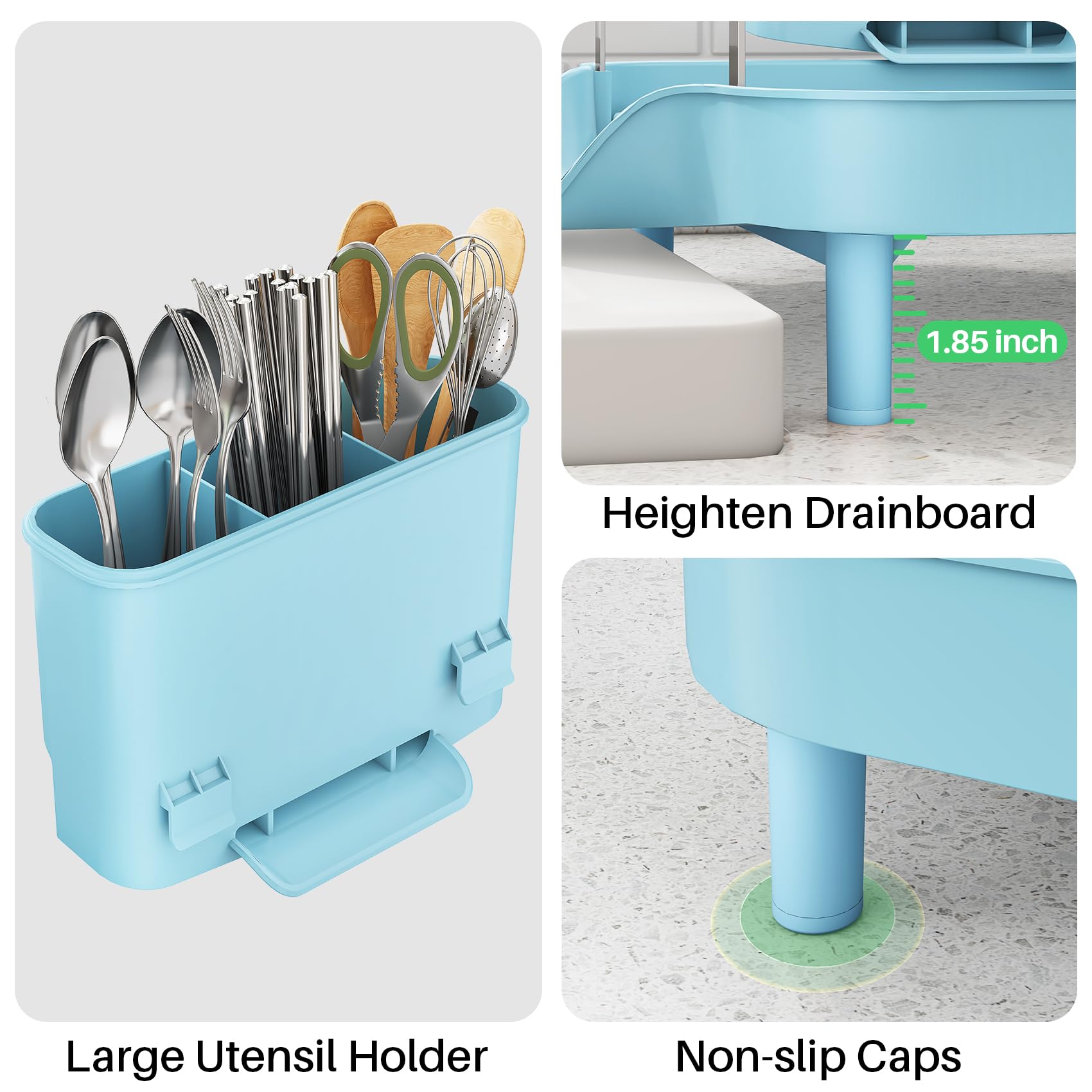 Expandable Dish Drying Rack for Small Kitchen Counter