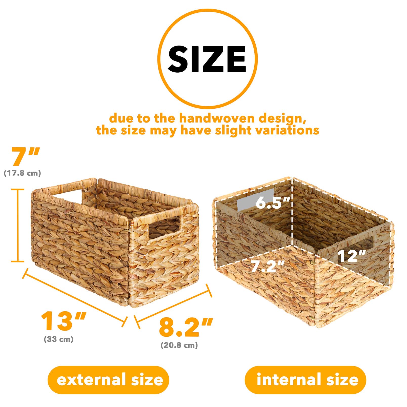 4 Pack Wicker Basket (4 Count)